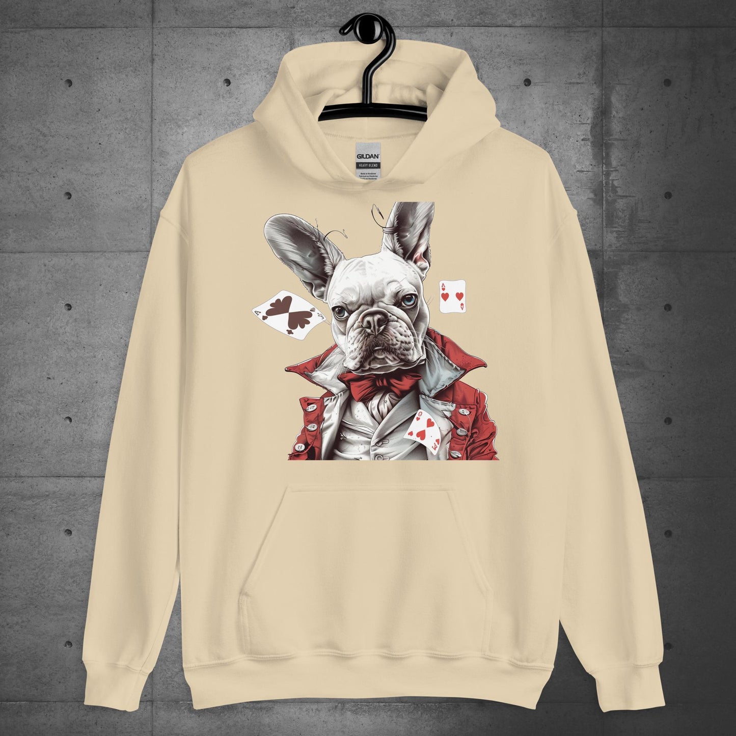 "Player of the cards" Frenchie - Unisex Hoodie - Frenchie Emporium