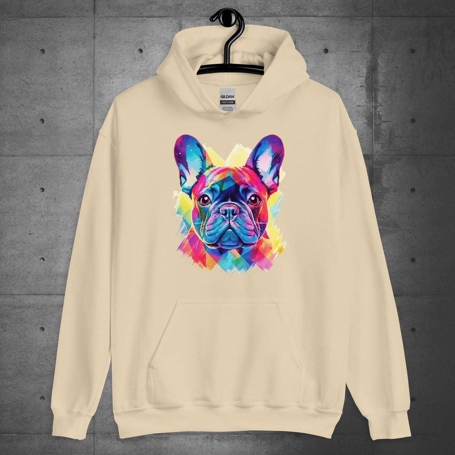 Vibrant Frenchie Abstract - Unisex Hoodie - Frenchie Emporium