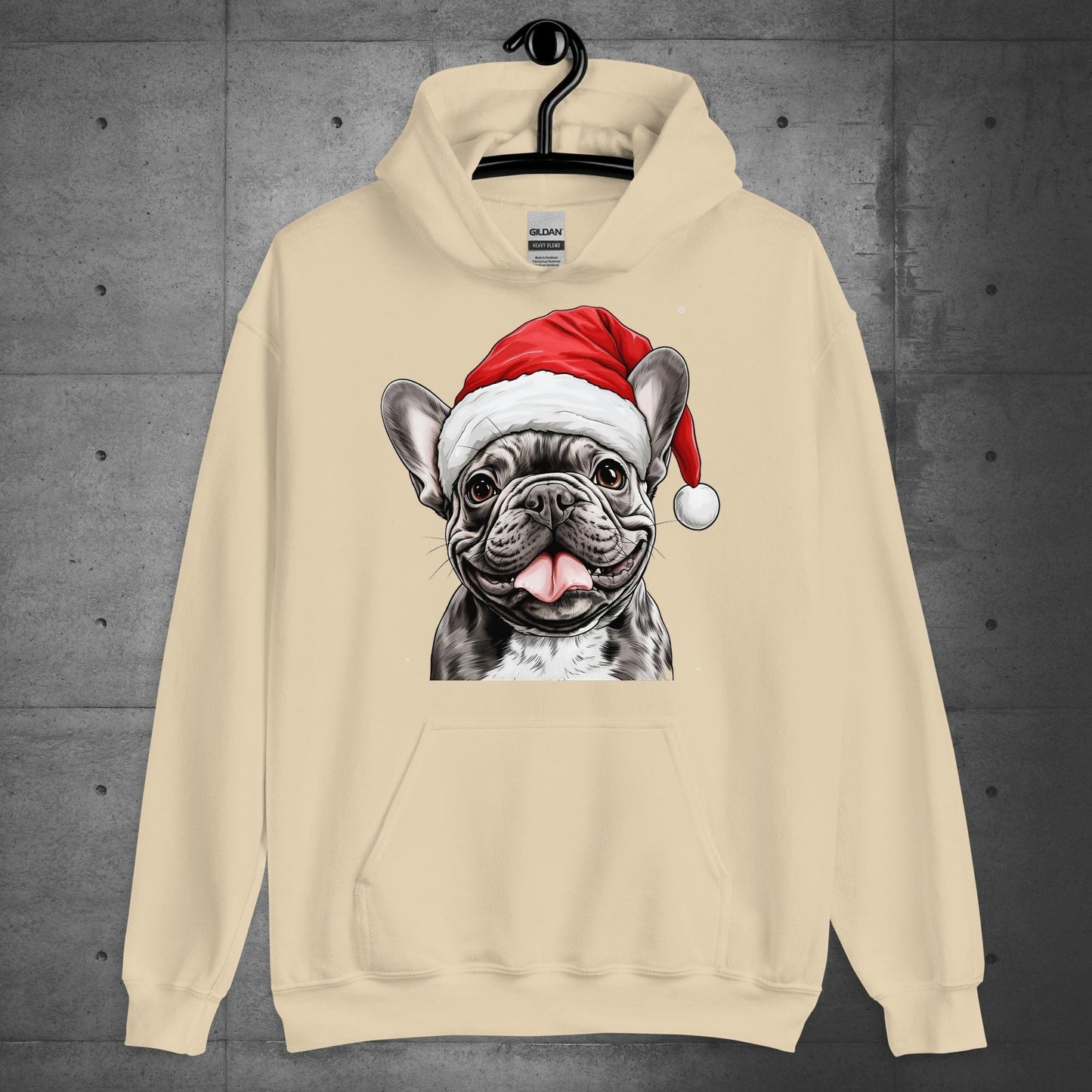 "Santa Paw" French Bulldog - Unisex Christmas Hoodie - Frenchie Emporium