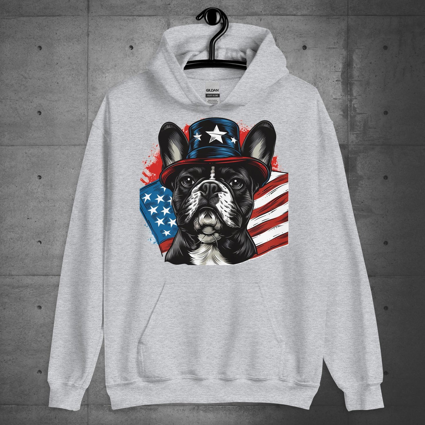 French Bulldog Patriot Unisex Hoodie - Frenchie Emporium