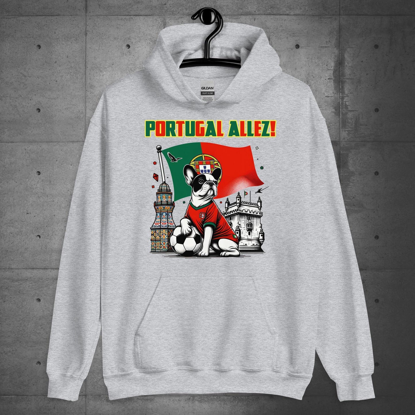Frenchie Portugal Football Unisex Hoodie - Frenchie Emporium