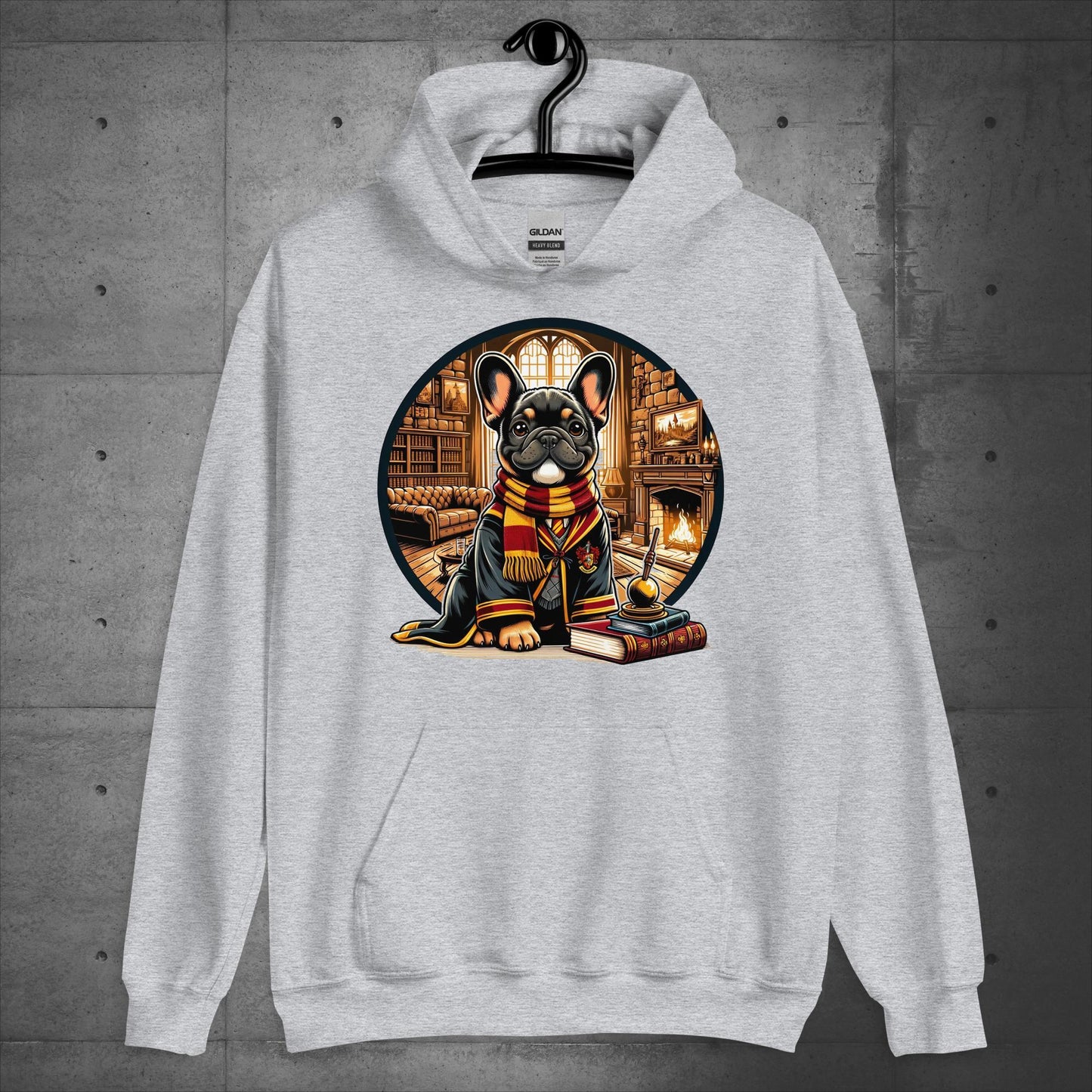 Unisex "Gryffindor Frenchie" Hoodie: - Frenchie Emporium