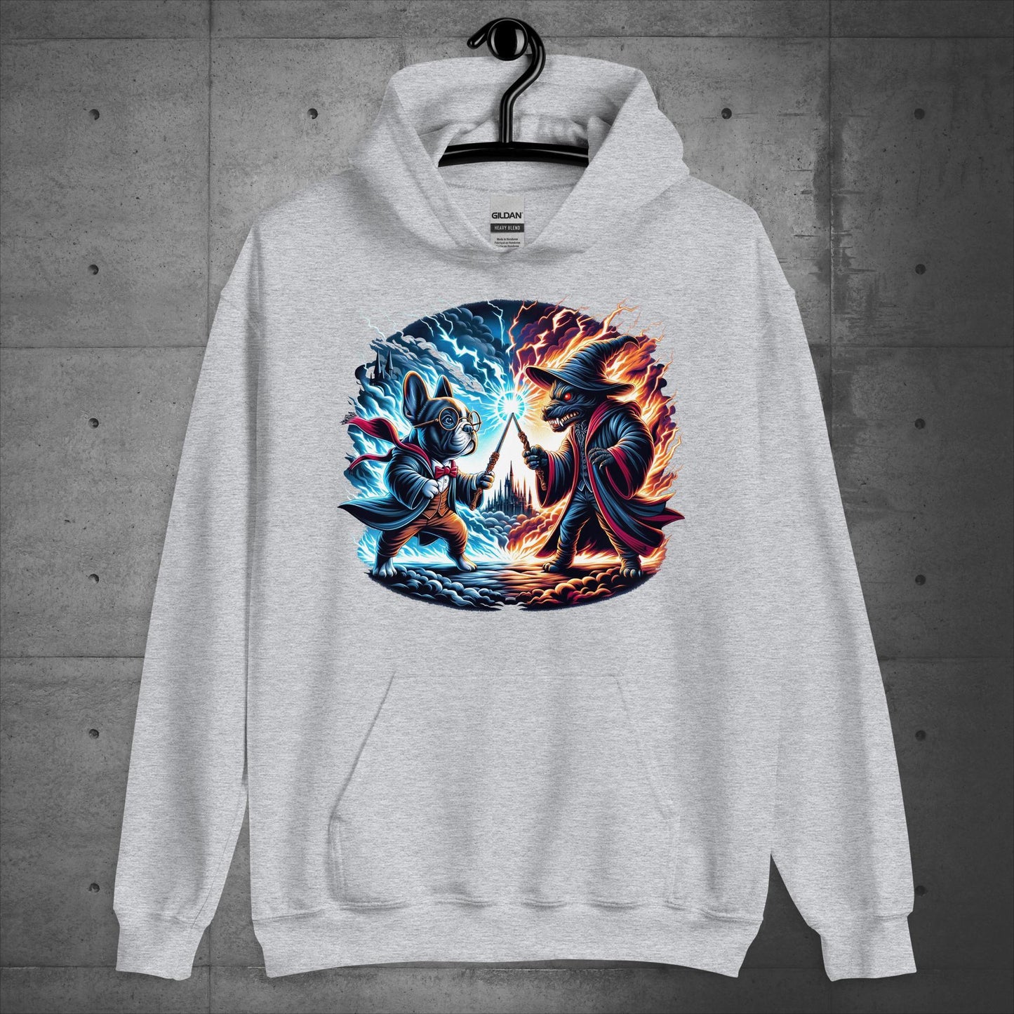 Unisex French Bulldog "Wizarding Duel" Hoodie - Frenchie Emporium