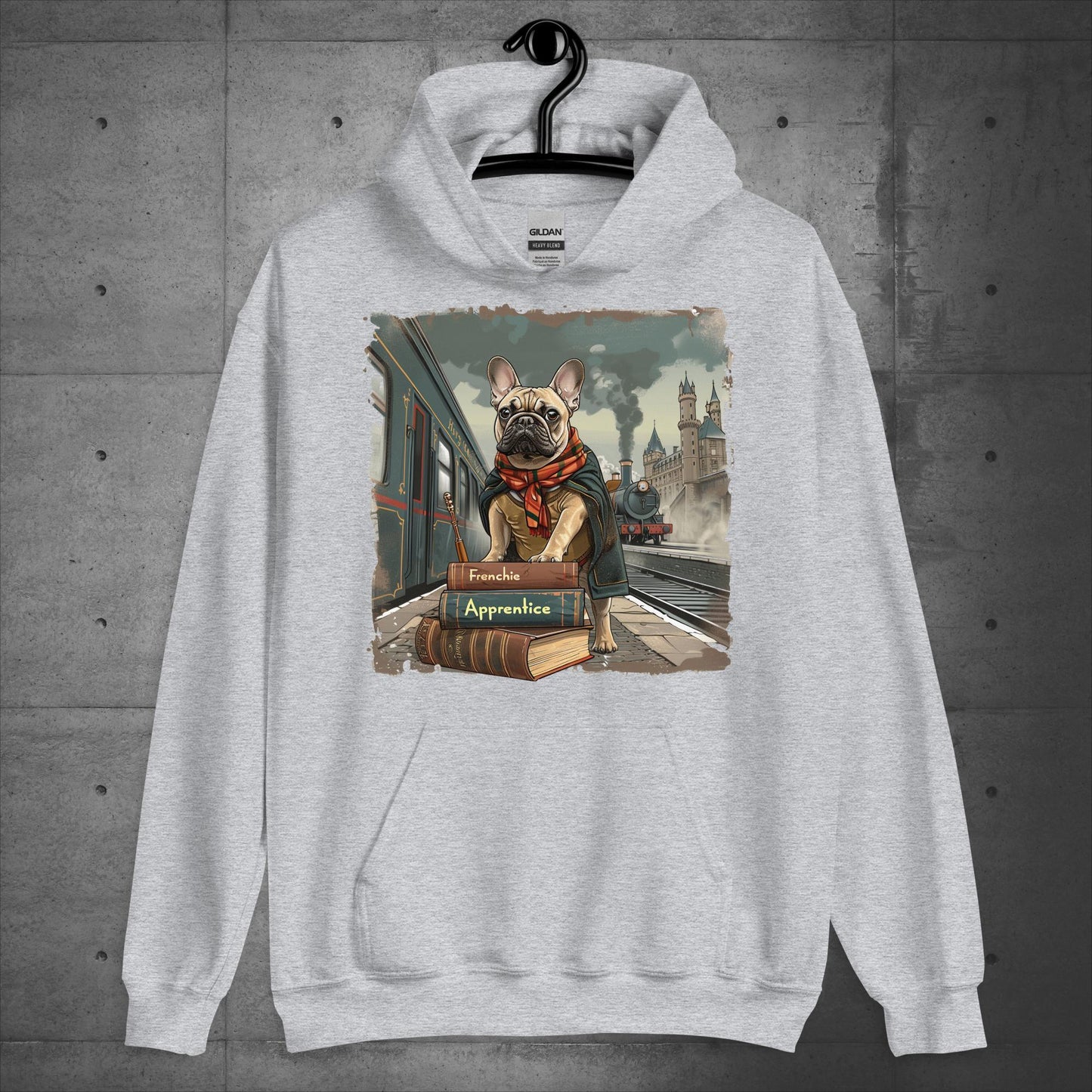 Unisex French Bulldog "Train to Wizardry" Hoodie - Frenchie Emporium