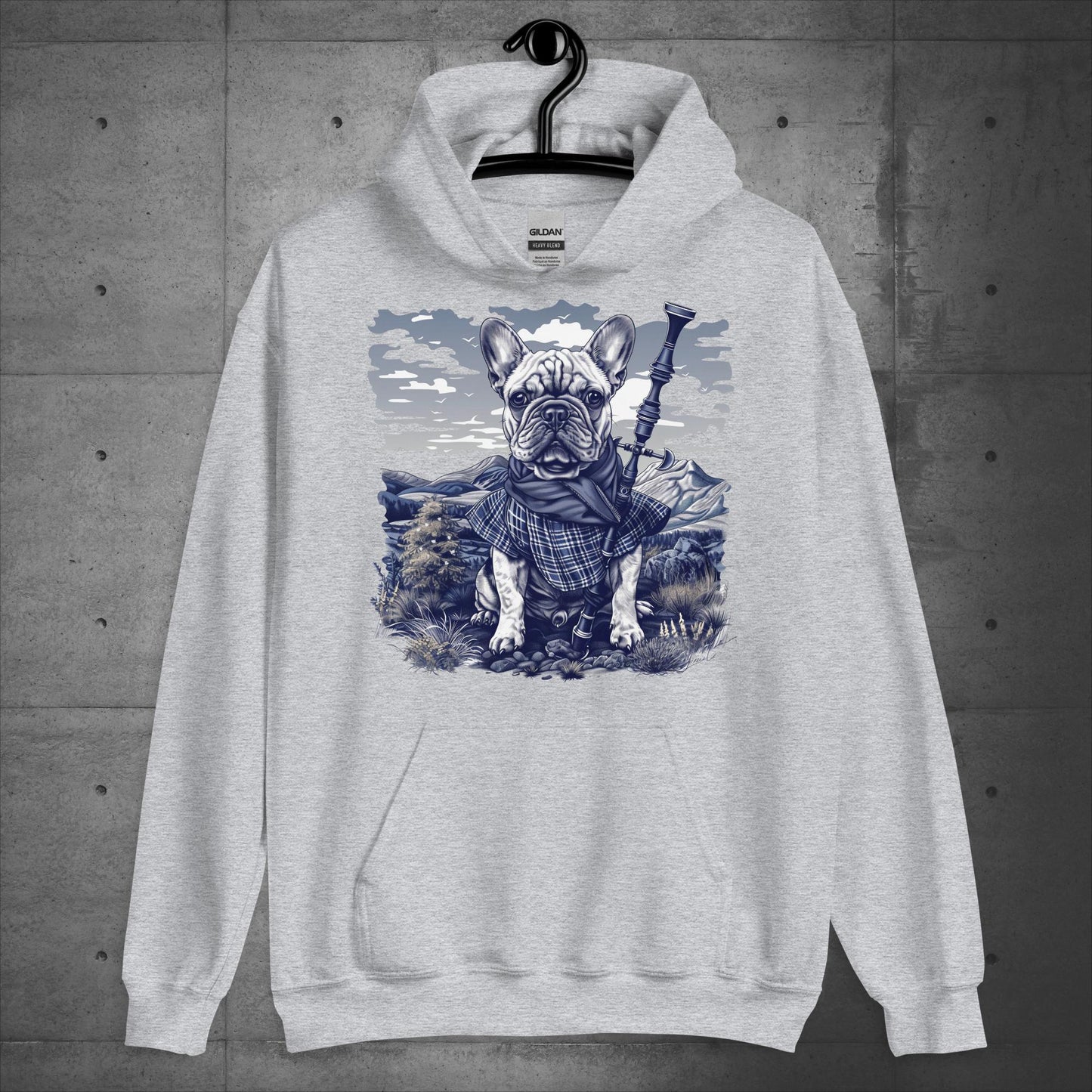 Tartan Highland Frenchie - Unisex Hoodie - Frenchie Emporium