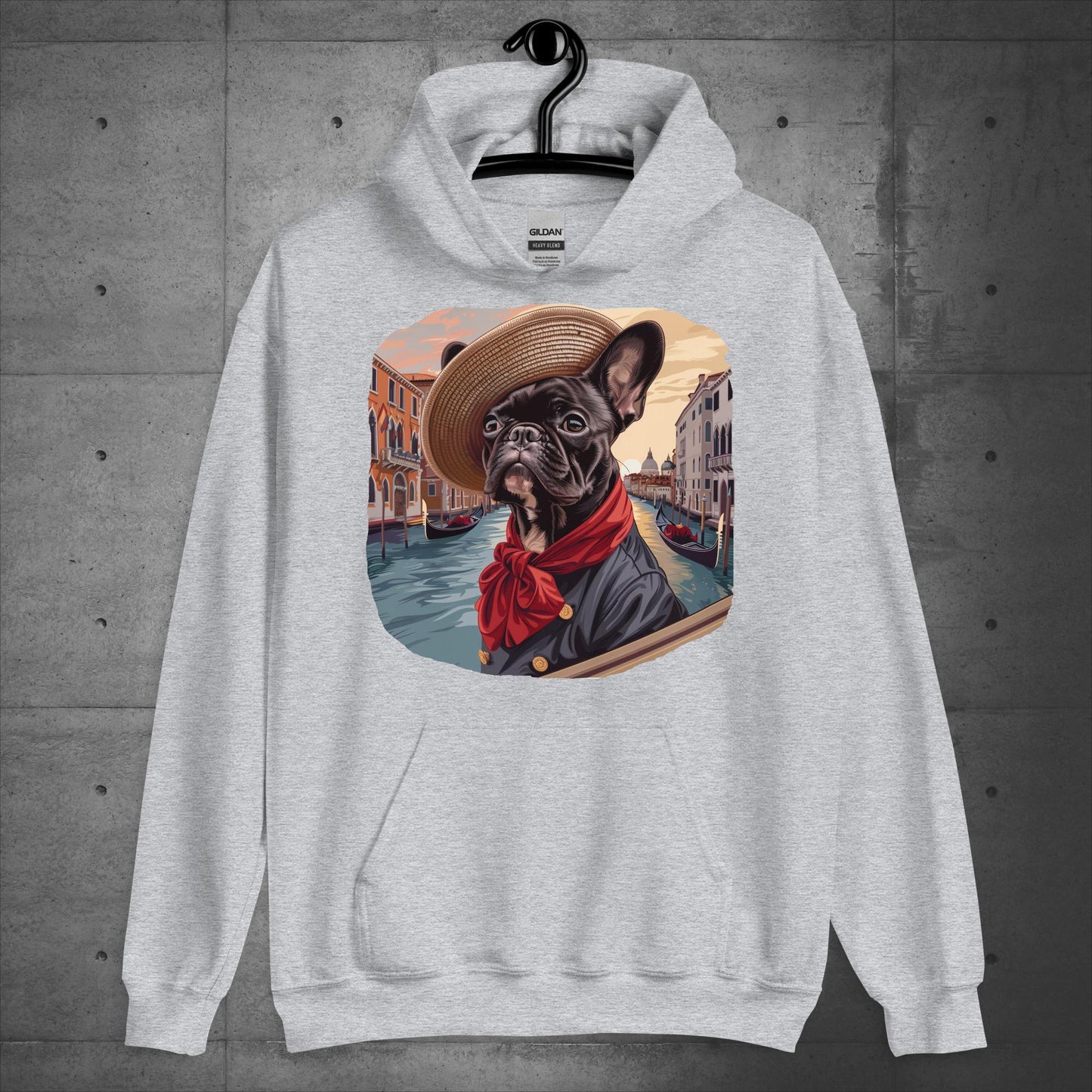 Frenchie as Venice Gondolier - Unisex Hoodie - Frenchie Emporium