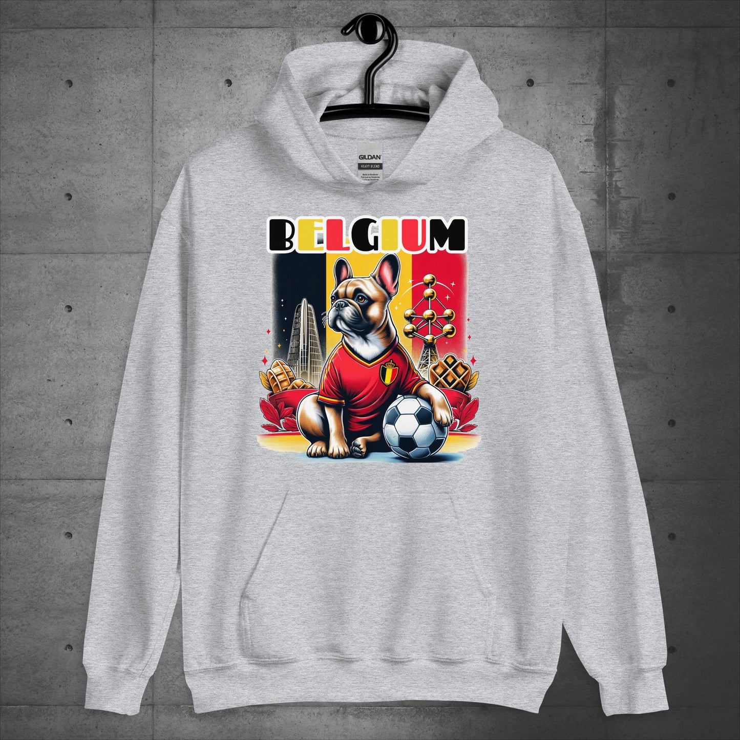 Frenchie Belgium Football Fan - Unisex Hoodie - Frenchie Emporium