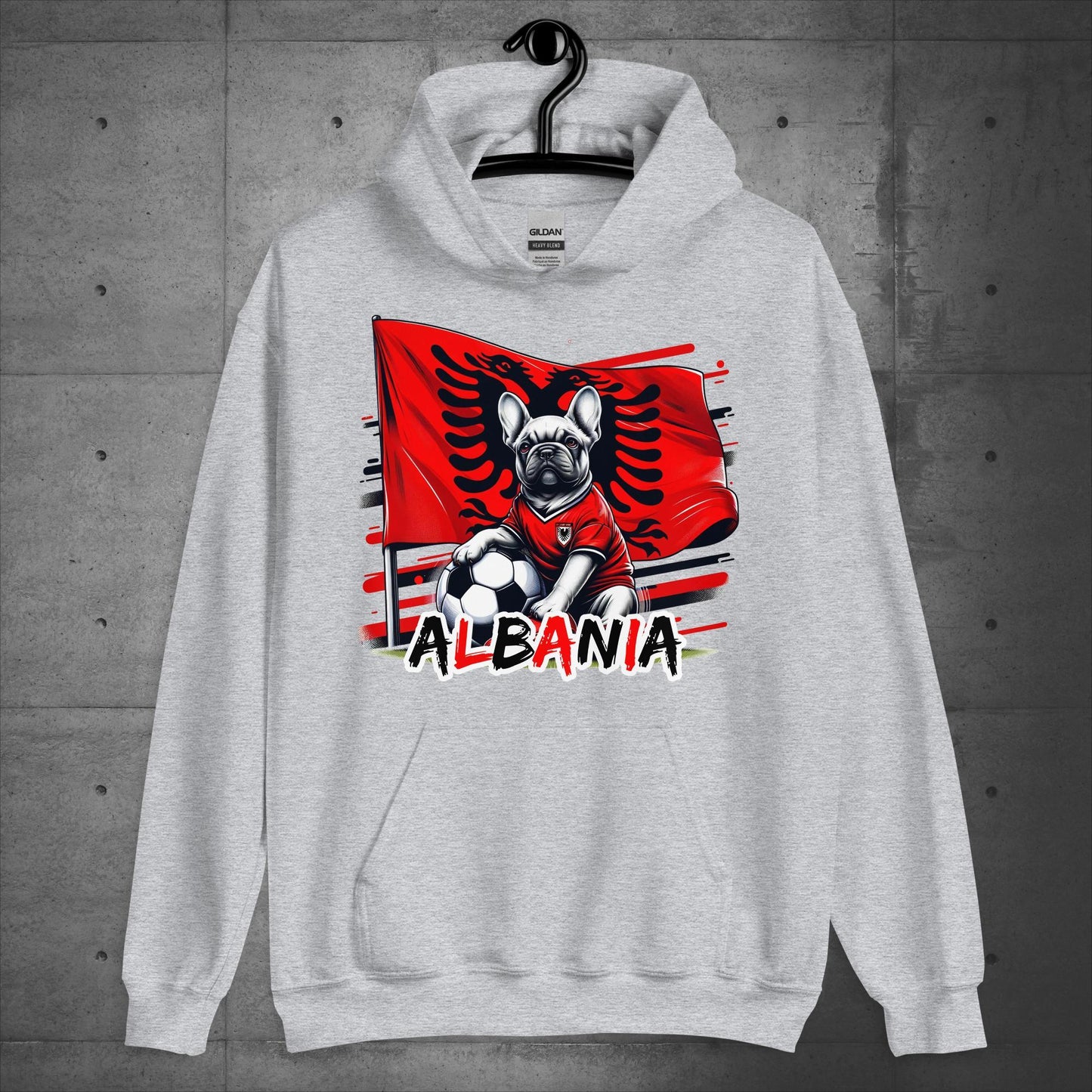 Frenchie Albania Football Fan - Unisex Hoodie - Frenchie Emporium
