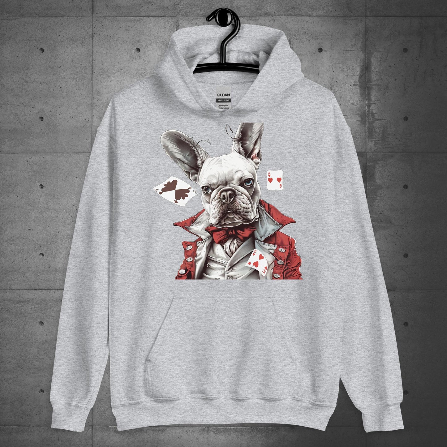 "Player of the cards" Frenchie - Unisex Hoodie - Frenchie Emporium
