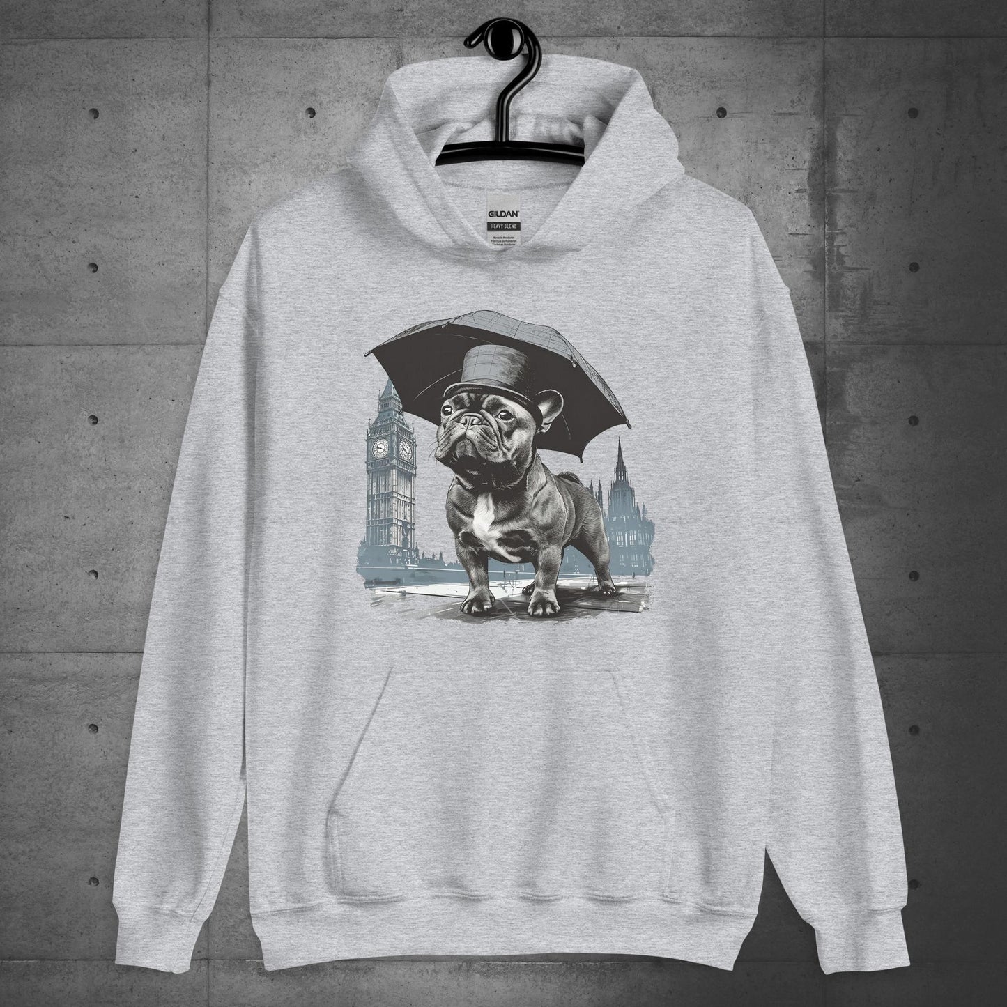 Paw-sitivly British Frenchie - Unisex Hoodie - Frenchie Emporium