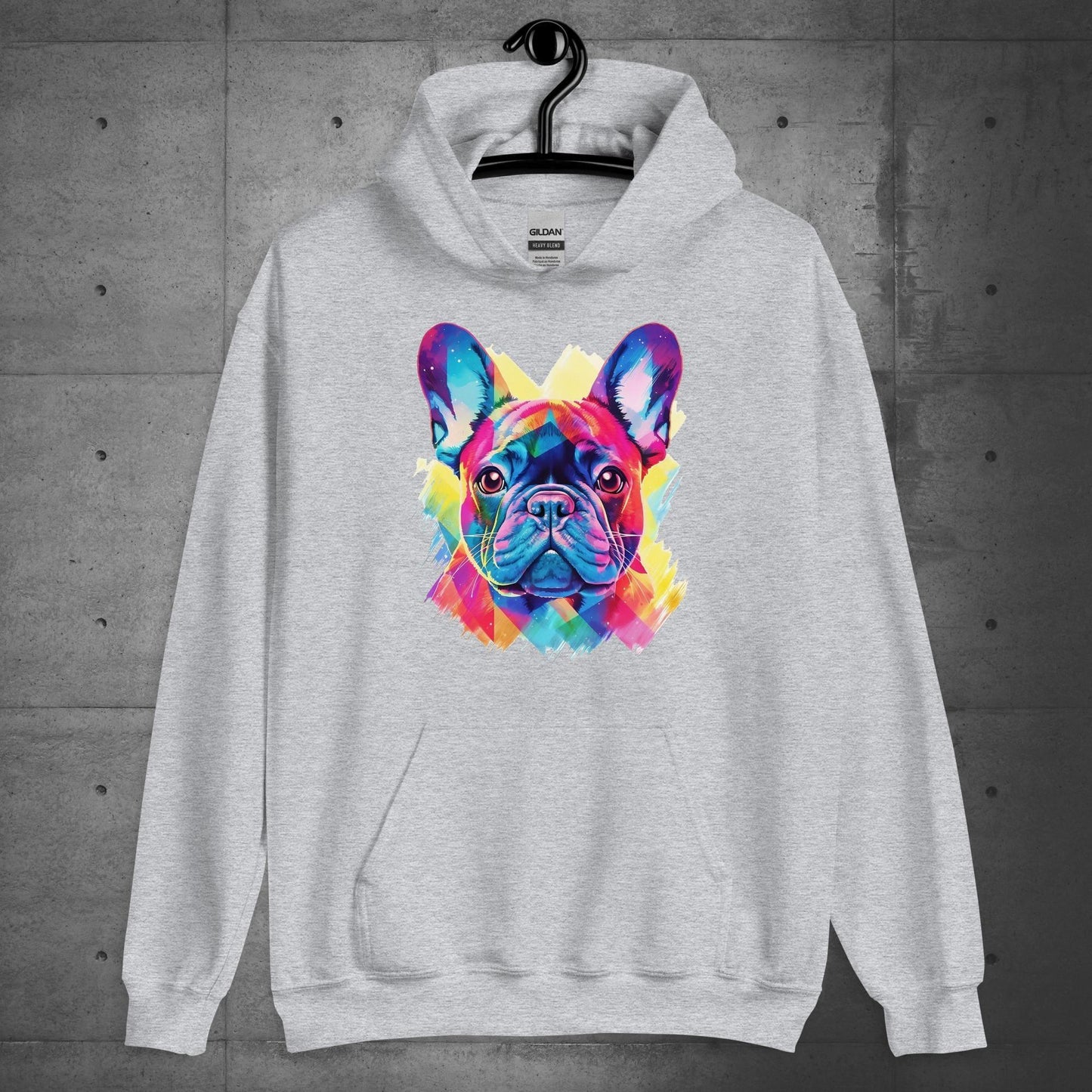 Vibrant Frenchie Abstract - Unisex Hoodie - Frenchie Emporium