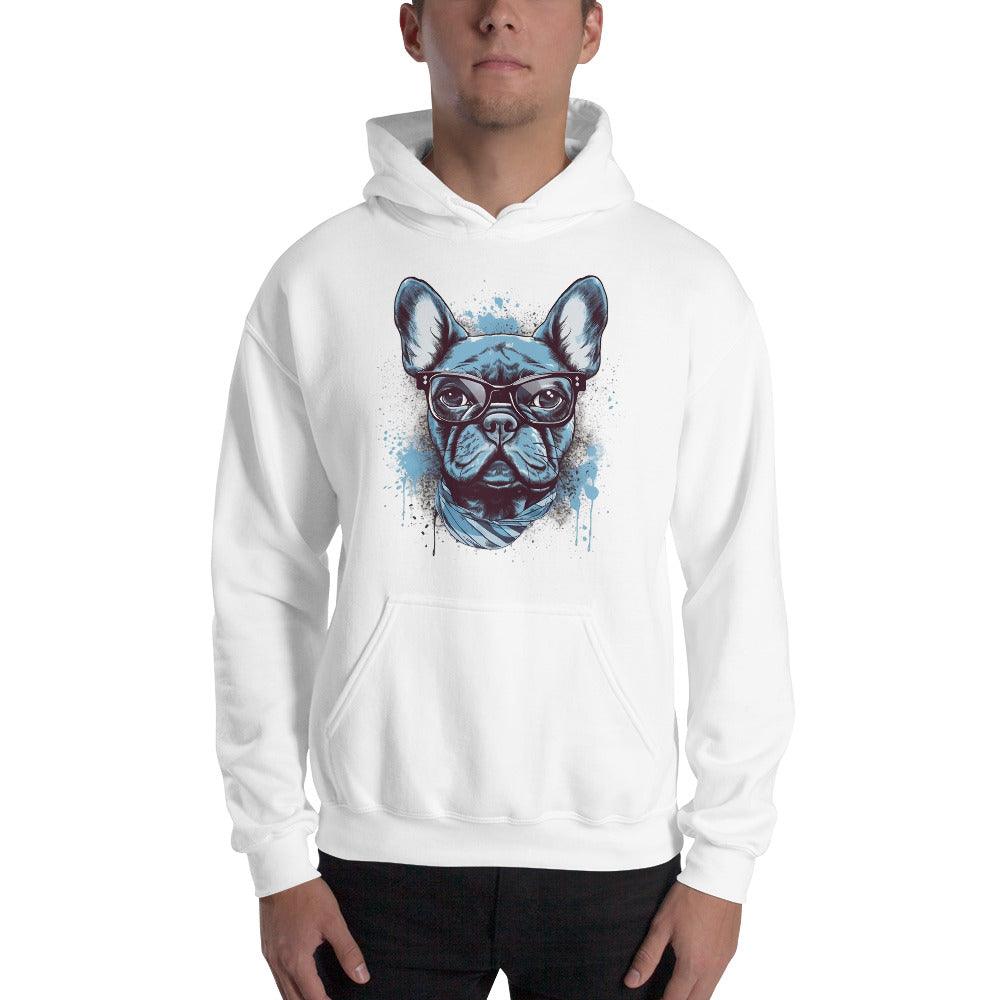 Hipster Frenchie - Unisex Hoodie - Frenchie Emporium
