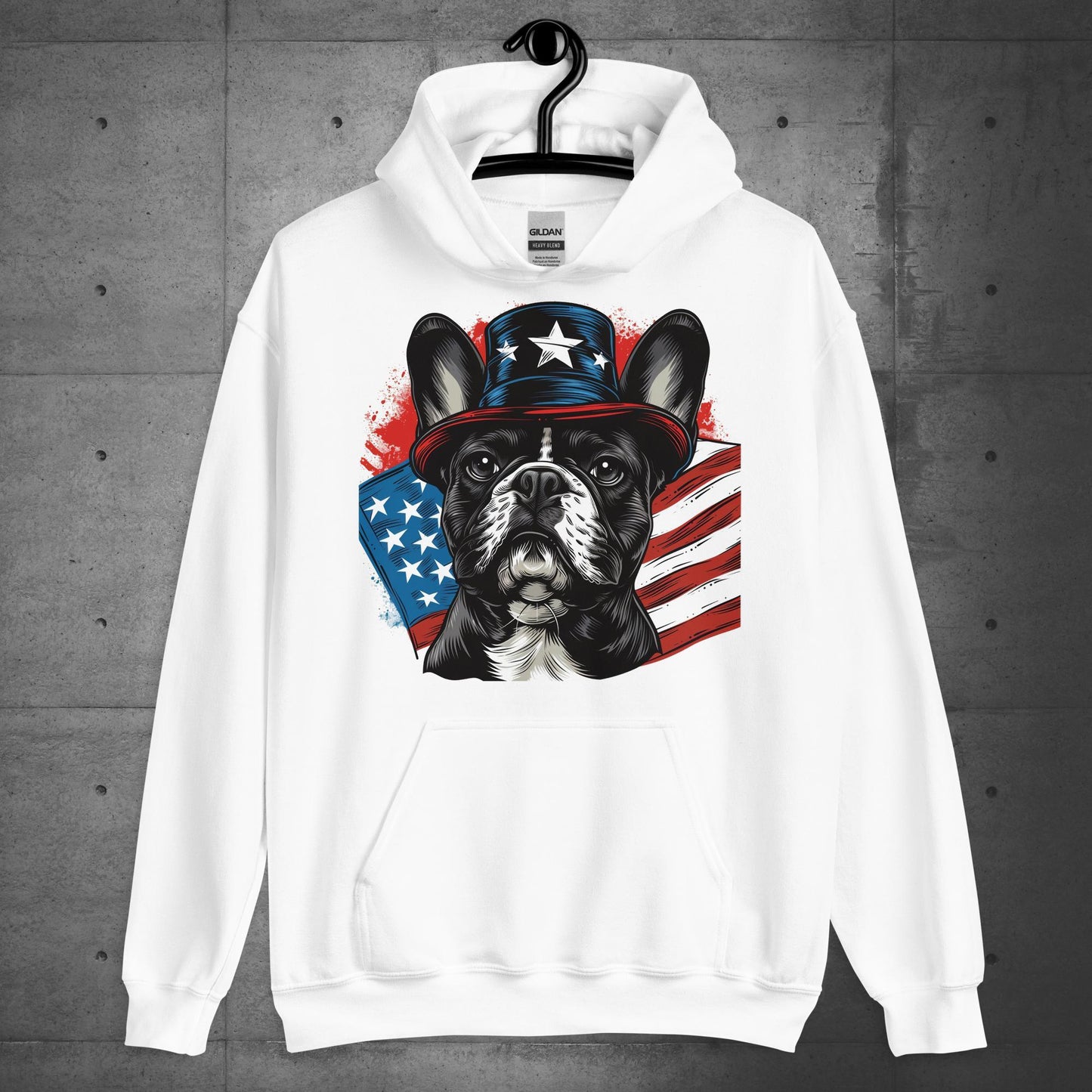 French Bulldog Patriot Unisex Hoodie - Frenchie Emporium