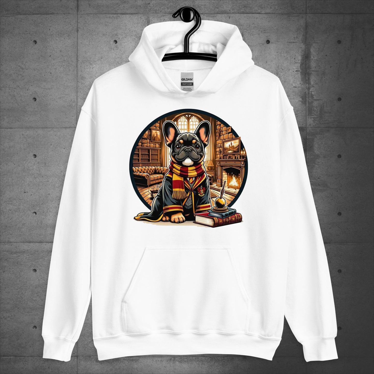 Unisex "Gryffindor Frenchie" Hoodie: - Frenchie Emporium