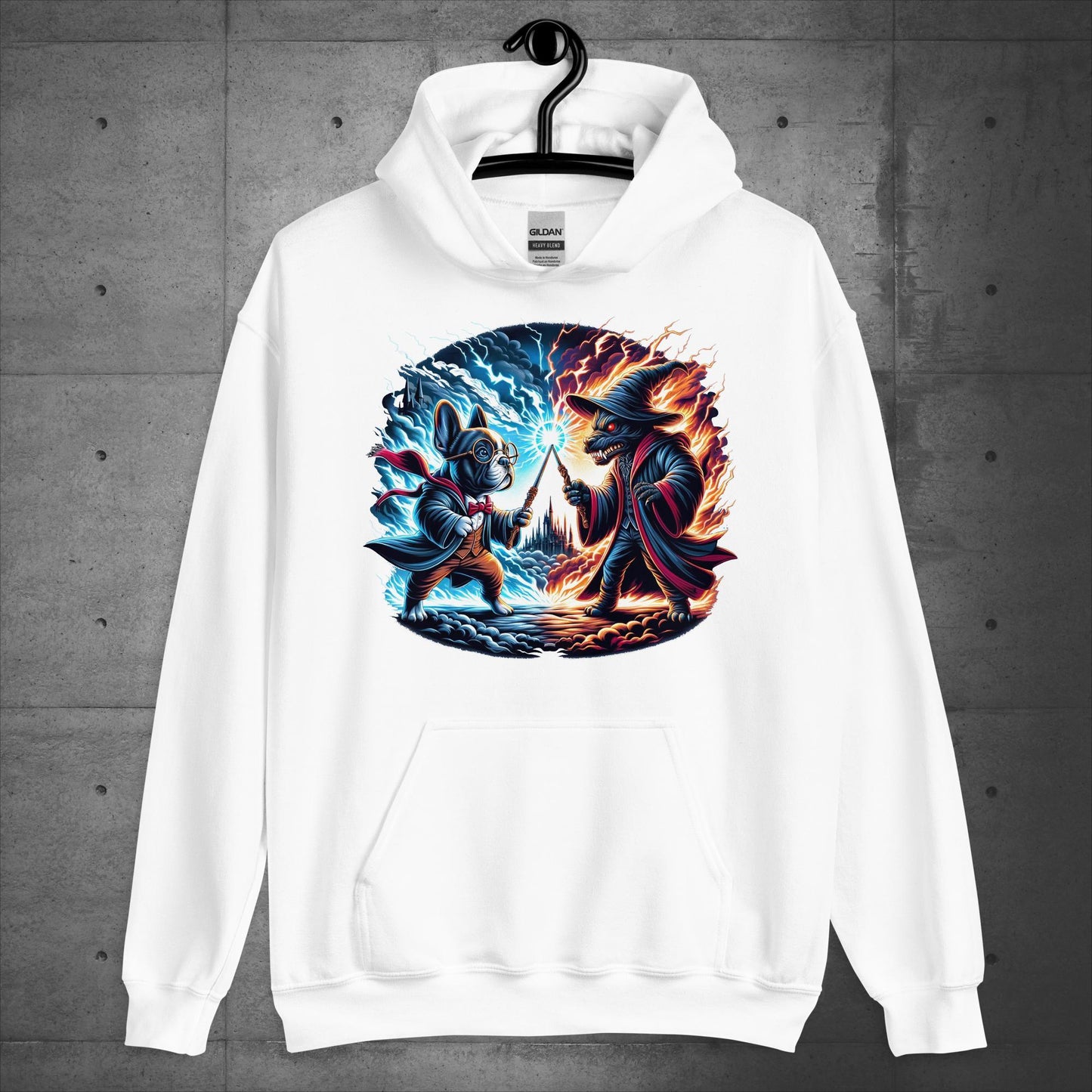 Unisex French Bulldog "Wizarding Duel" Hoodie - Frenchie Emporium