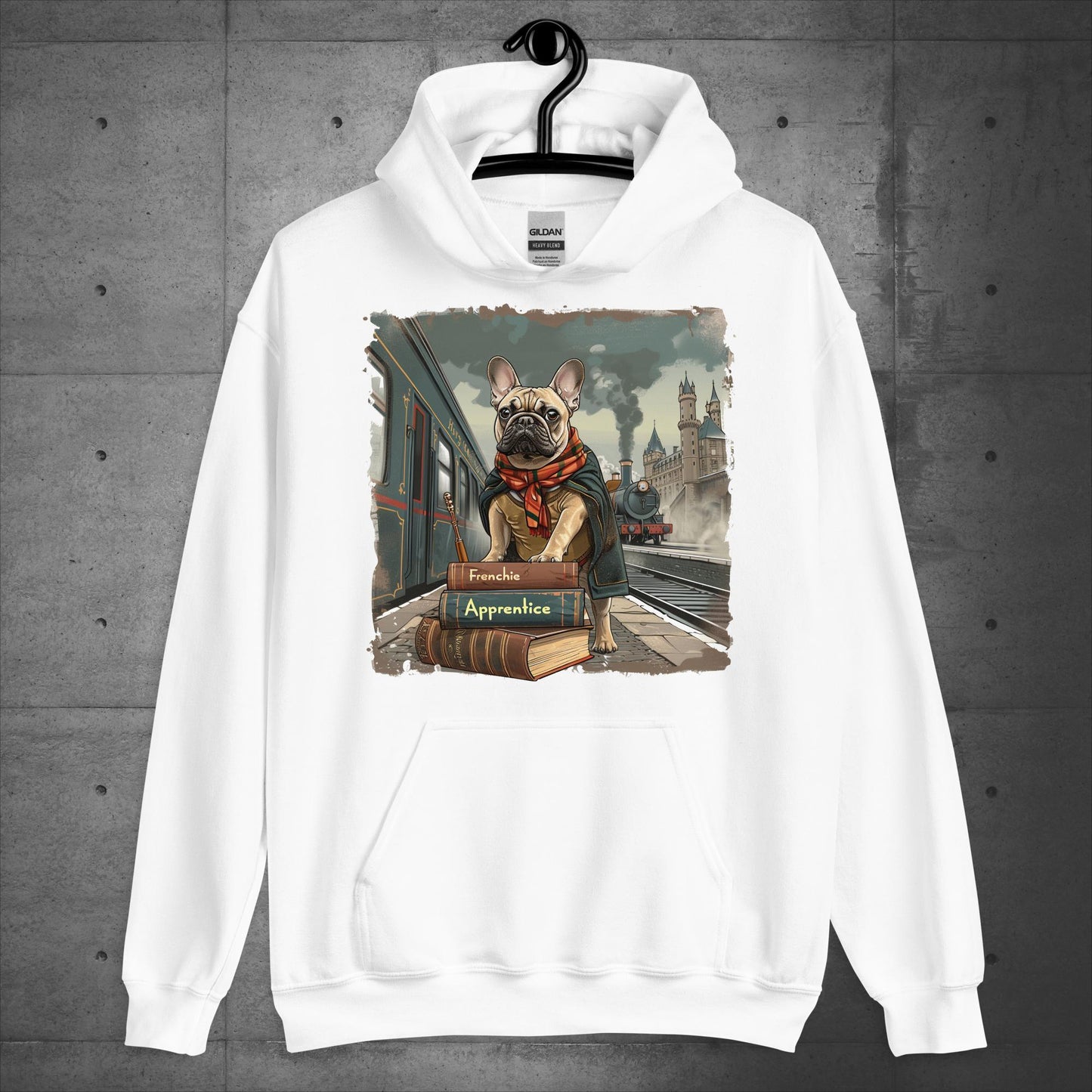 Unisex French Bulldog "Train to Wizardry" Hoodie - Frenchie Emporium
