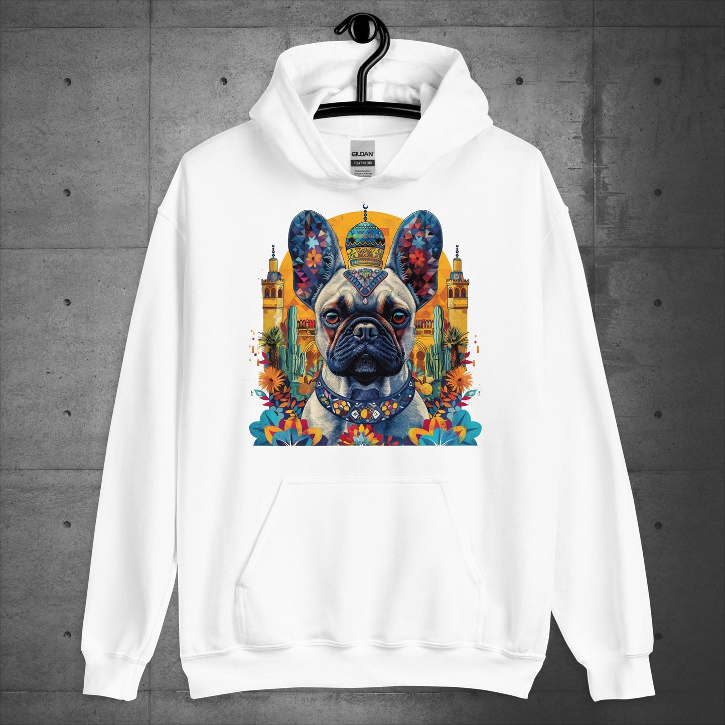 Colorful Marrakesh Medina Frenchie Unisex Hoodie - Frenchie Emporium