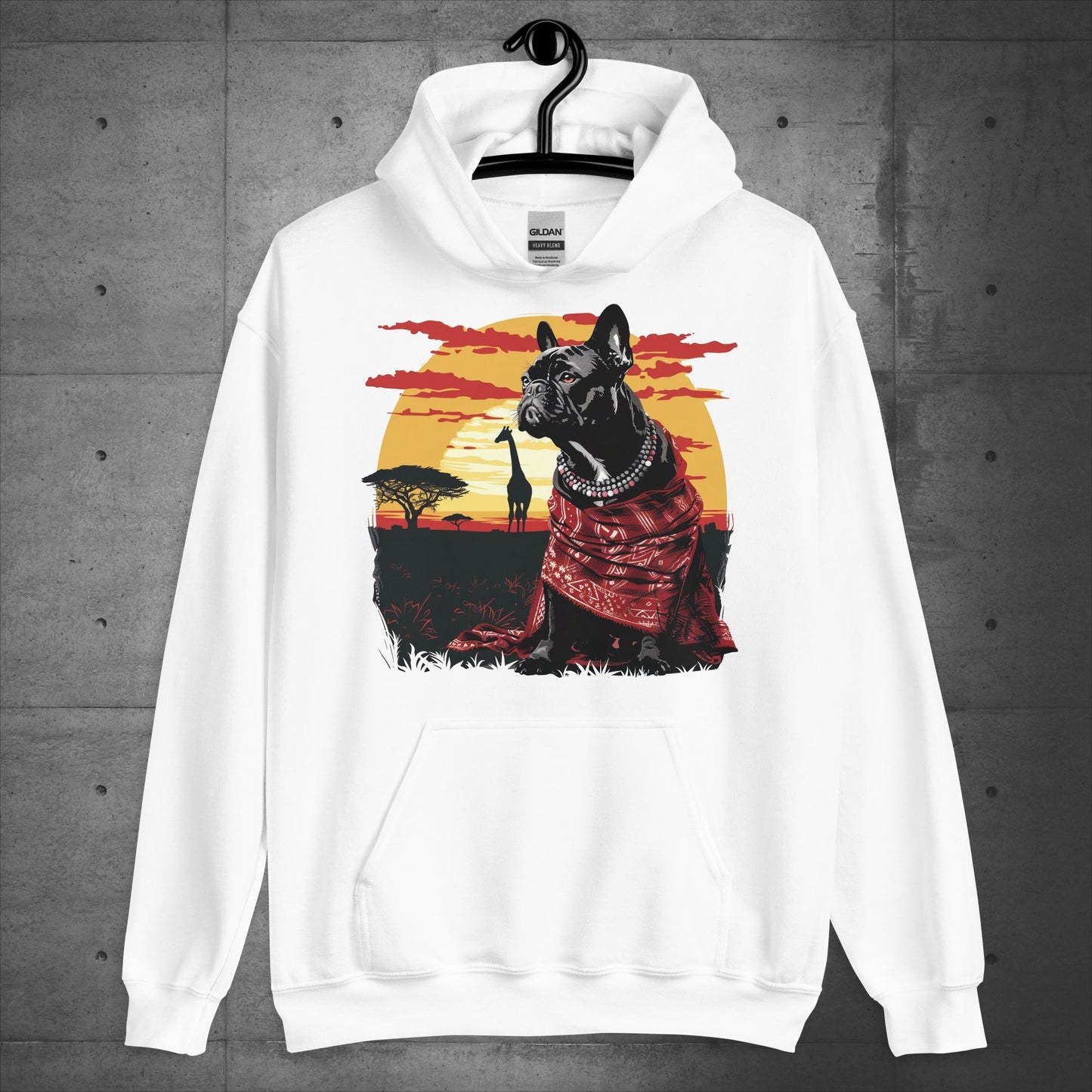 Majestic Serengeti Frenchie - Unisex Hoodie - Frenchie Emporium