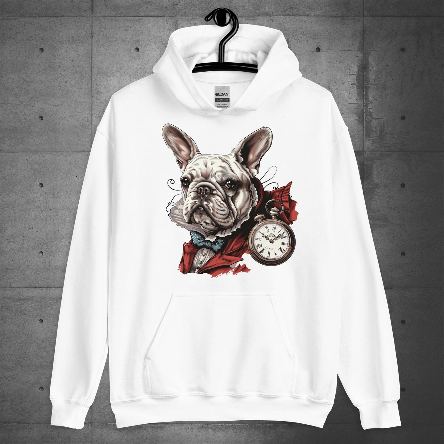 White Rabbit Frenchie - Alice in Wonderland - Unisex Hoodie - Frenchie Emporium