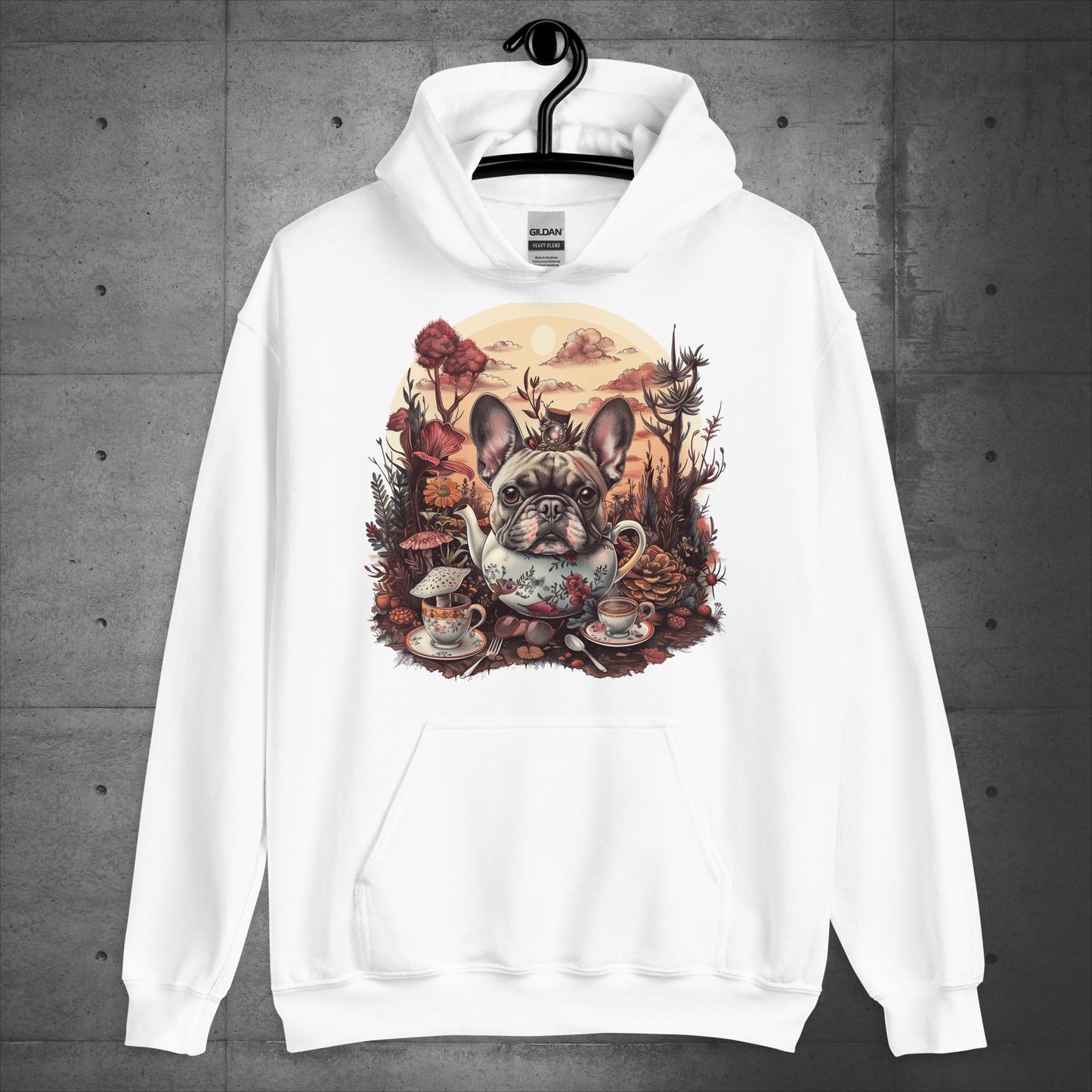 Tea Party Frenchie - Unisex Hoodie - Frenchie Emporium