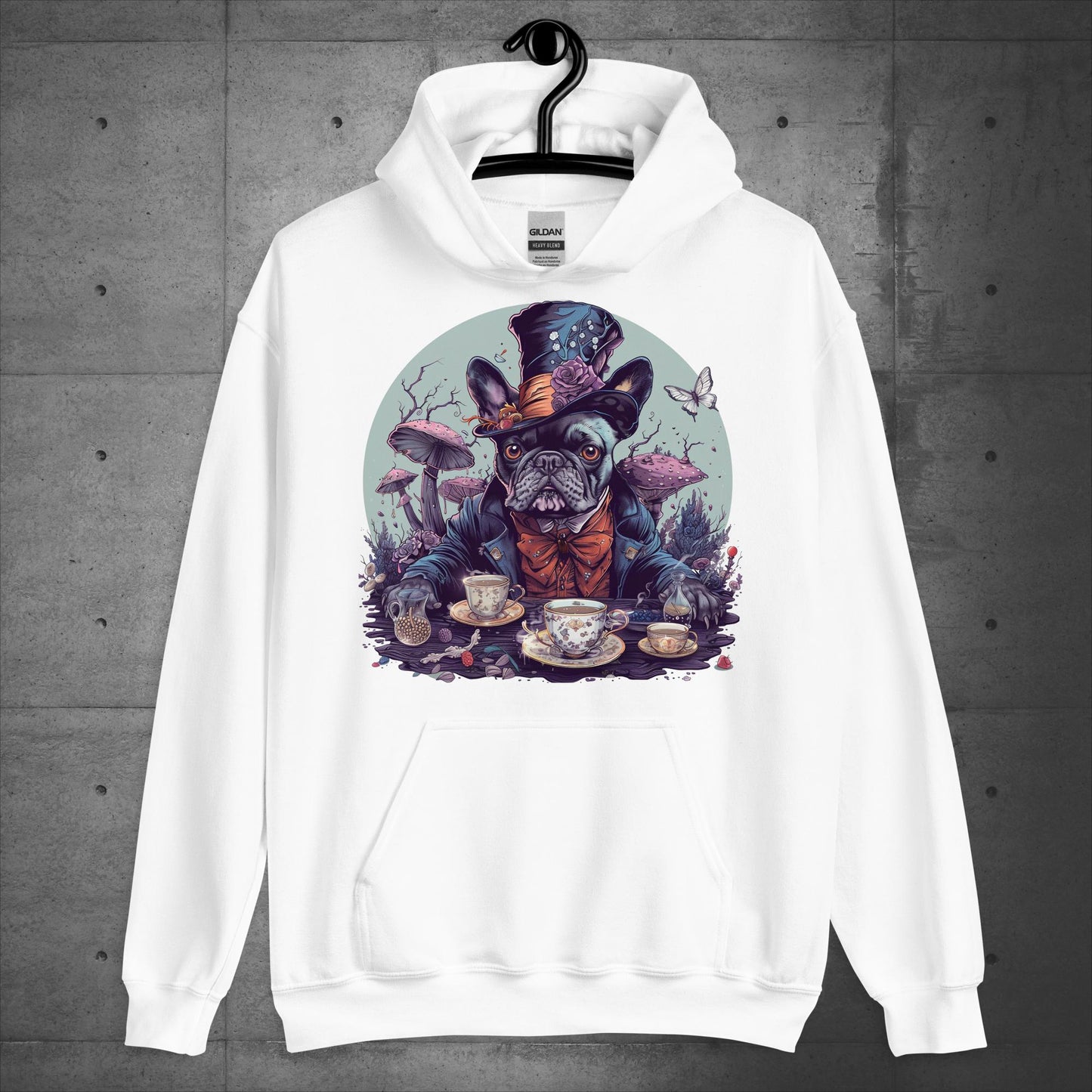 Frenchie Mad Hatter - Unisex Hoodie