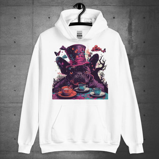 Alice in Wonderland Frenchie Tea Party - Unisex Hoodie - Frenchie Emporium
