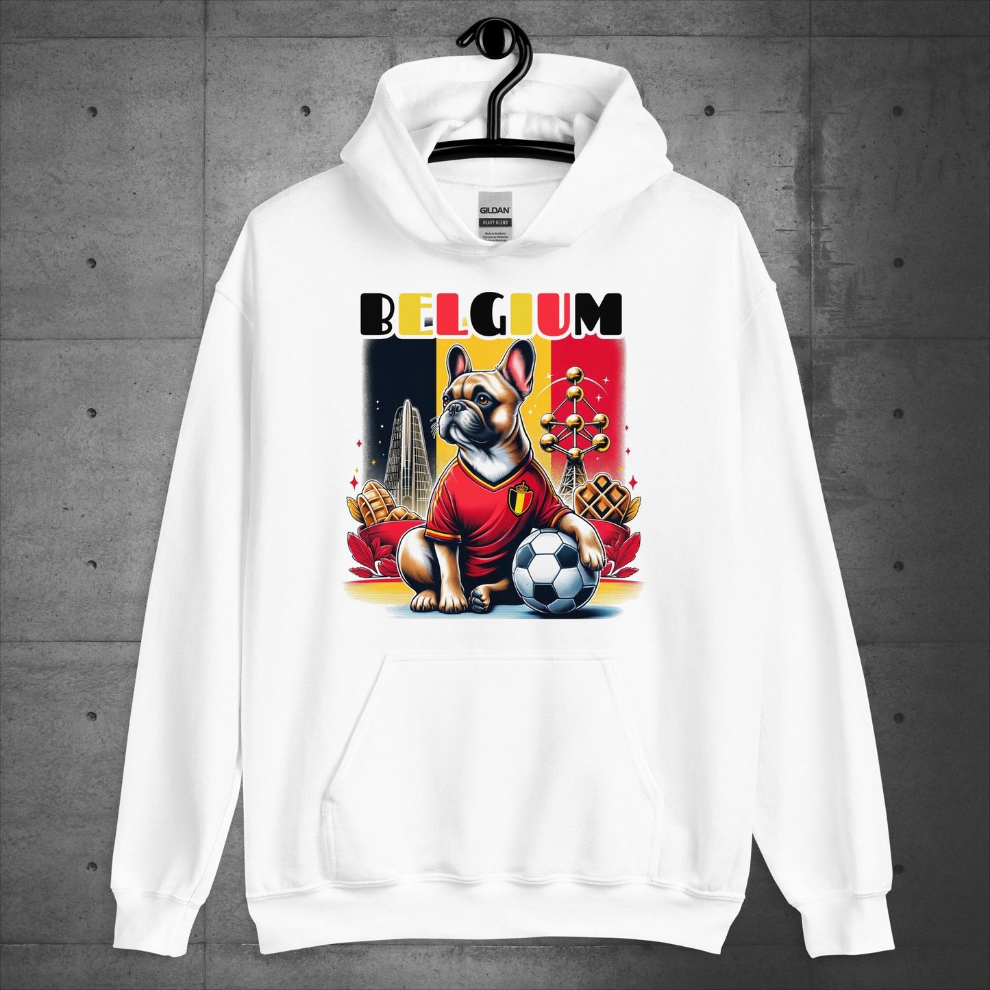 Frenchie Belgium Football Fan - Unisex Hoodie - Frenchie Emporium