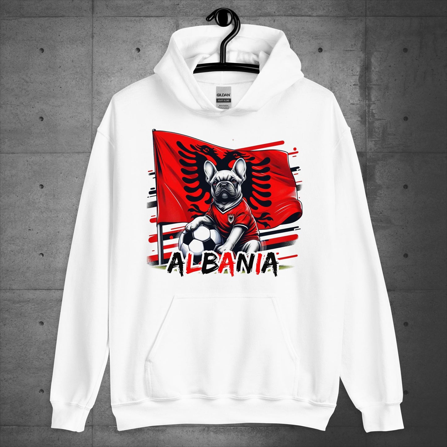 Frenchie Albania Football Fan - Unisex Hoodie - Frenchie Emporium