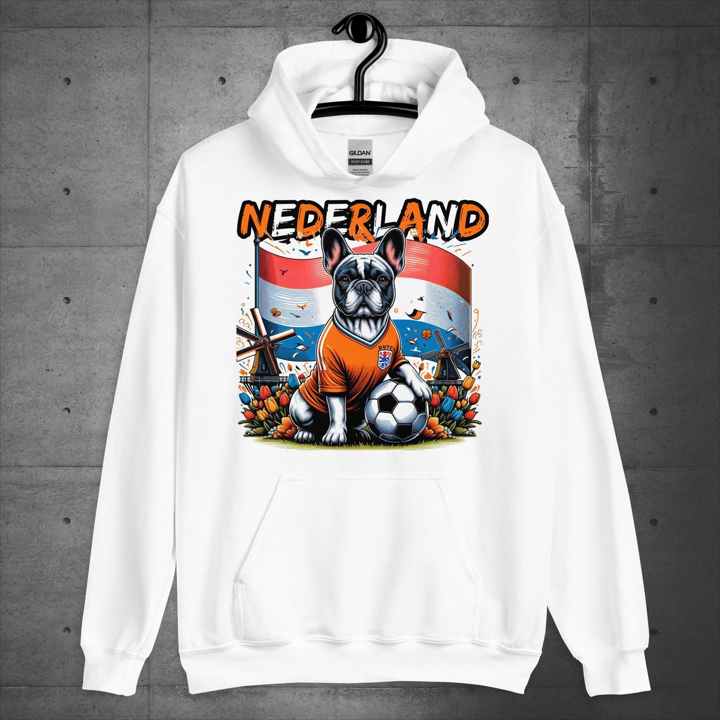 Frenchie Nederland Football Fan - Unisex Hoodie - Frenchie Emporium