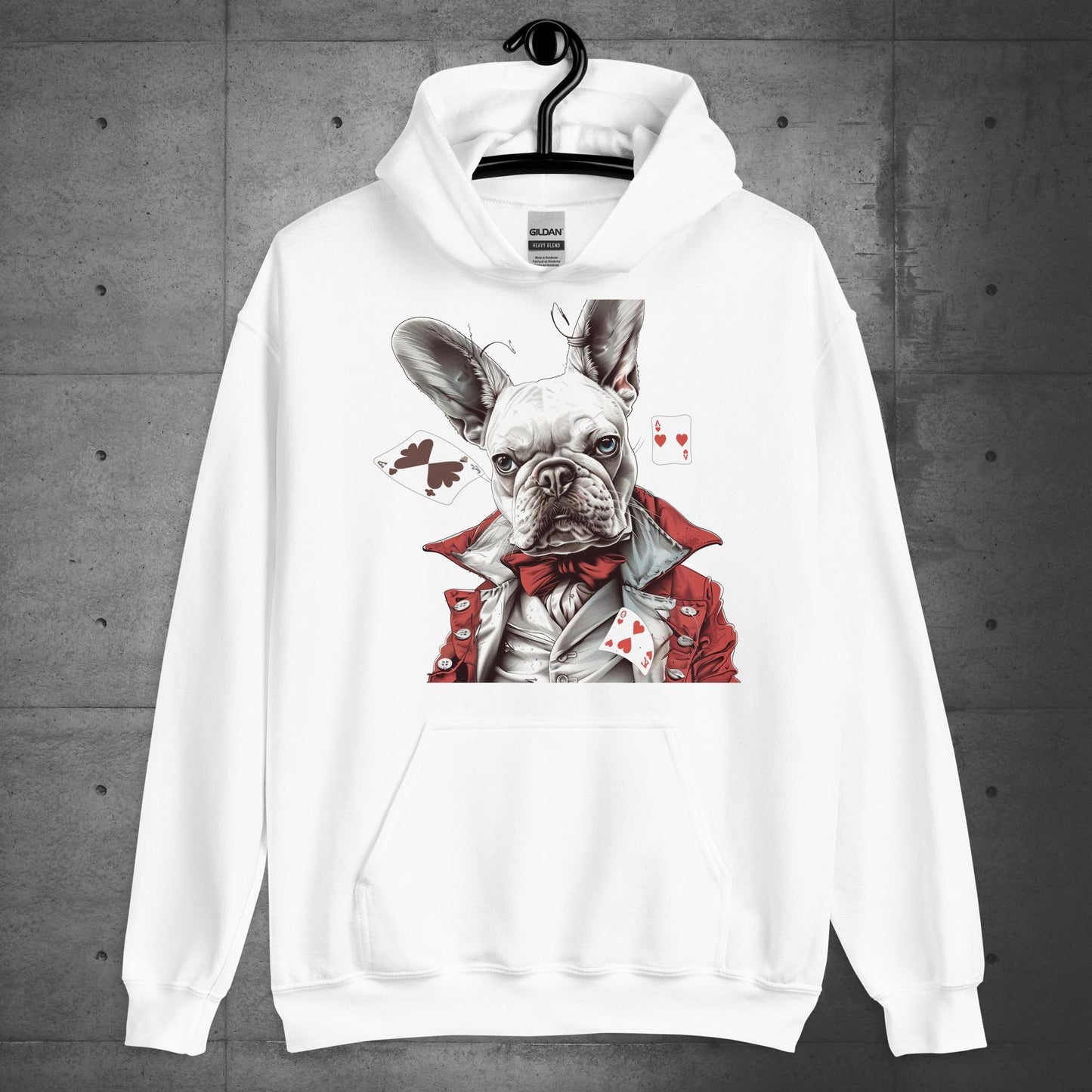 "Player of the cards" Frenchie - Unisex Hoodie - Frenchie Emporium