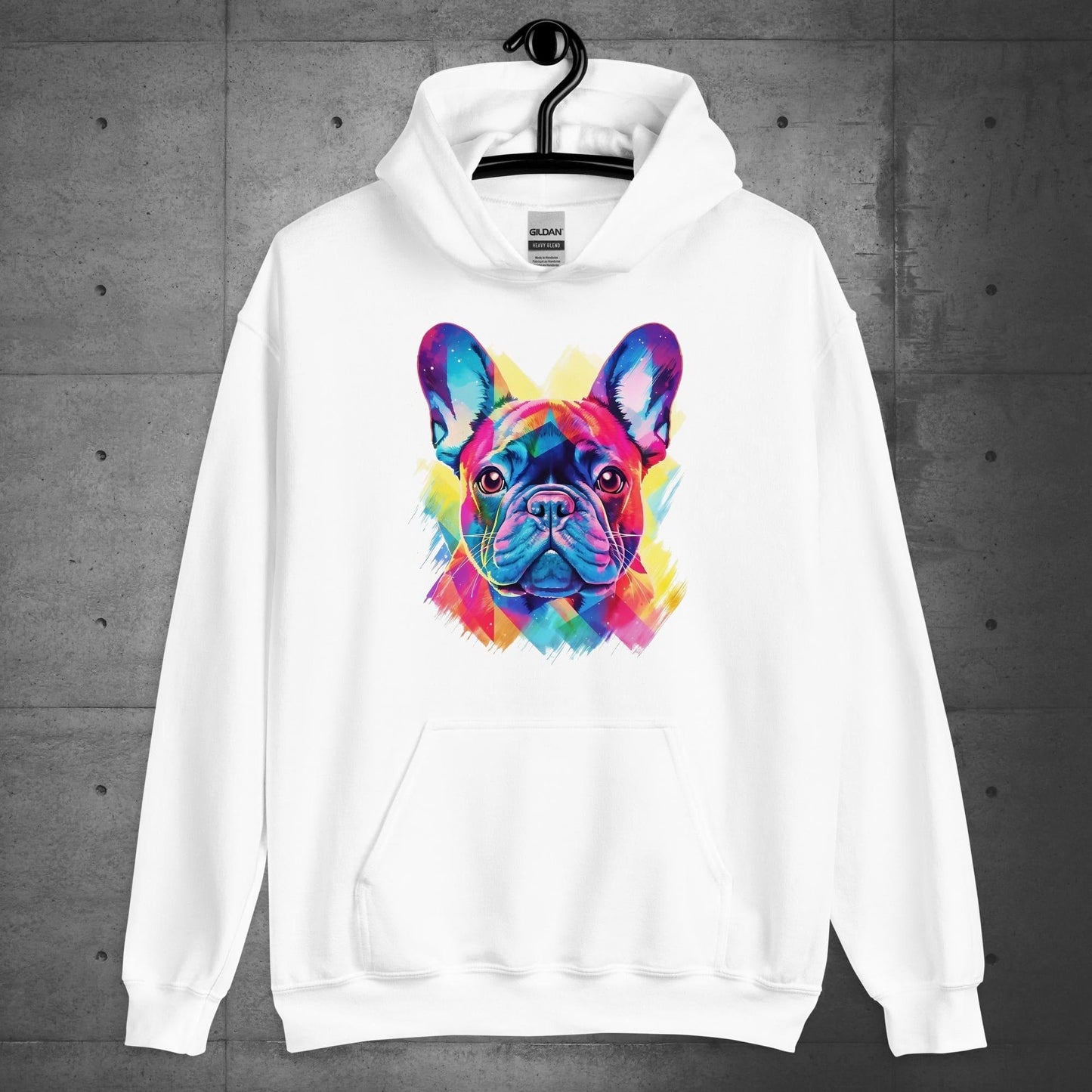 Vibrant Frenchie Abstract - Unisex Hoodie - Frenchie Emporium