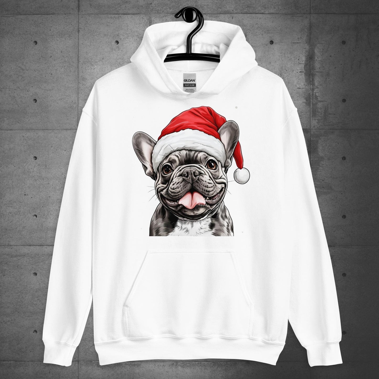 "Santa Paw" French Bulldog - Unisex Christmas Hoodie - Frenchie Emporium