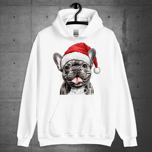 "Santa Paw" French Bulldog - Unisex Christmas Hoodie - Frenchie Emporium