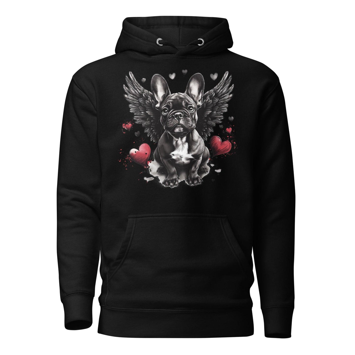 "Heavenly Hearts Frenchie" - Unisex Hoodie - Frenchie Emporium
