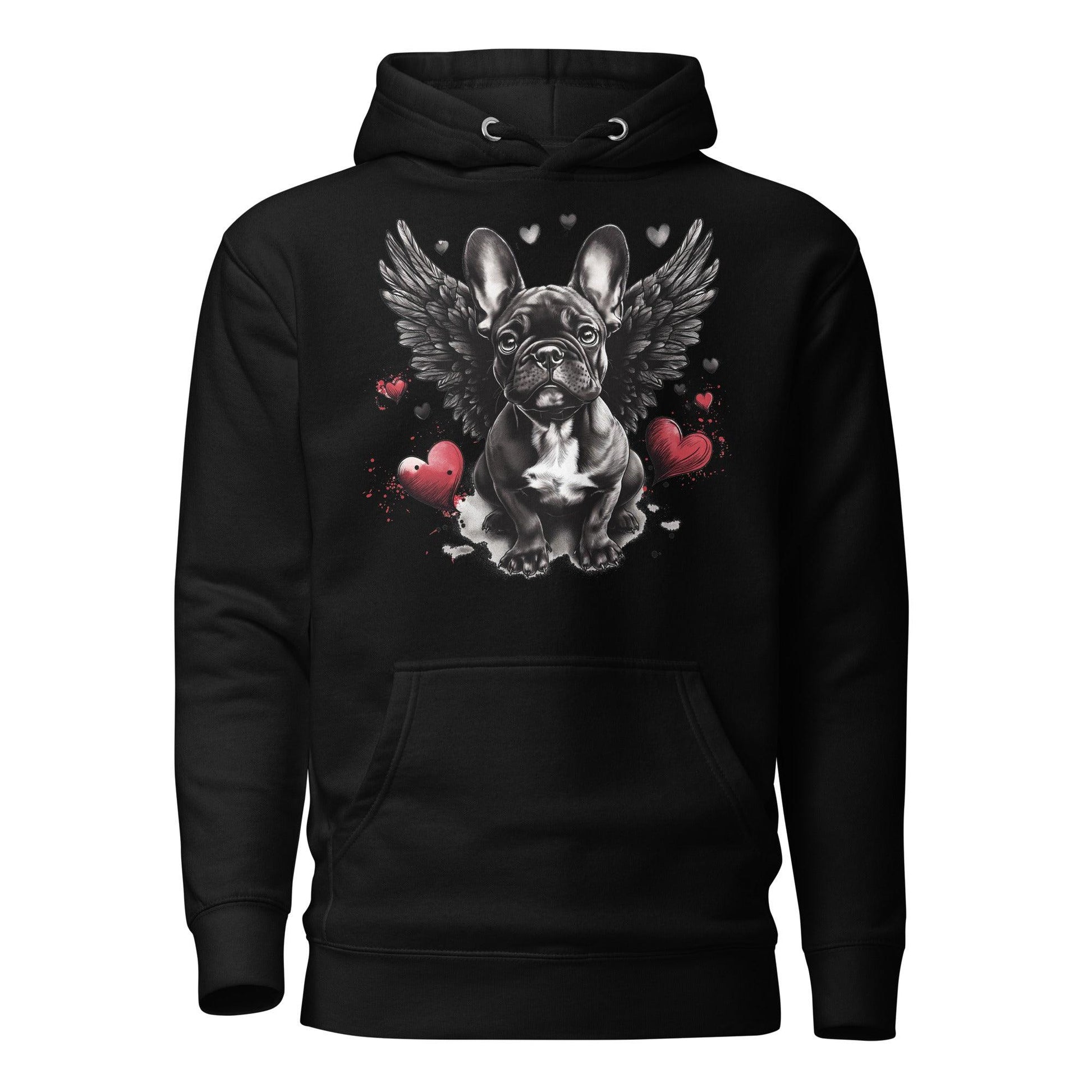 "Heavenly Hearts Frenchie" - Unisex Hoodie - Frenchie Emporium