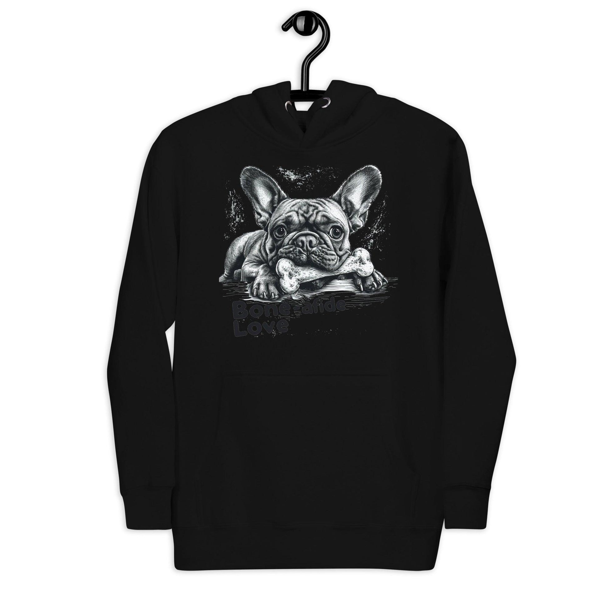 "Bone-afide Love" Unisex Hoodie - Frenchie Emporium