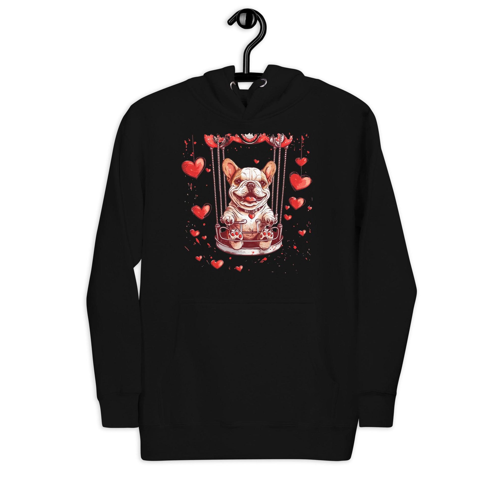 "Swinging Hearts" Unisex Hoodie - Frenchie Emporium