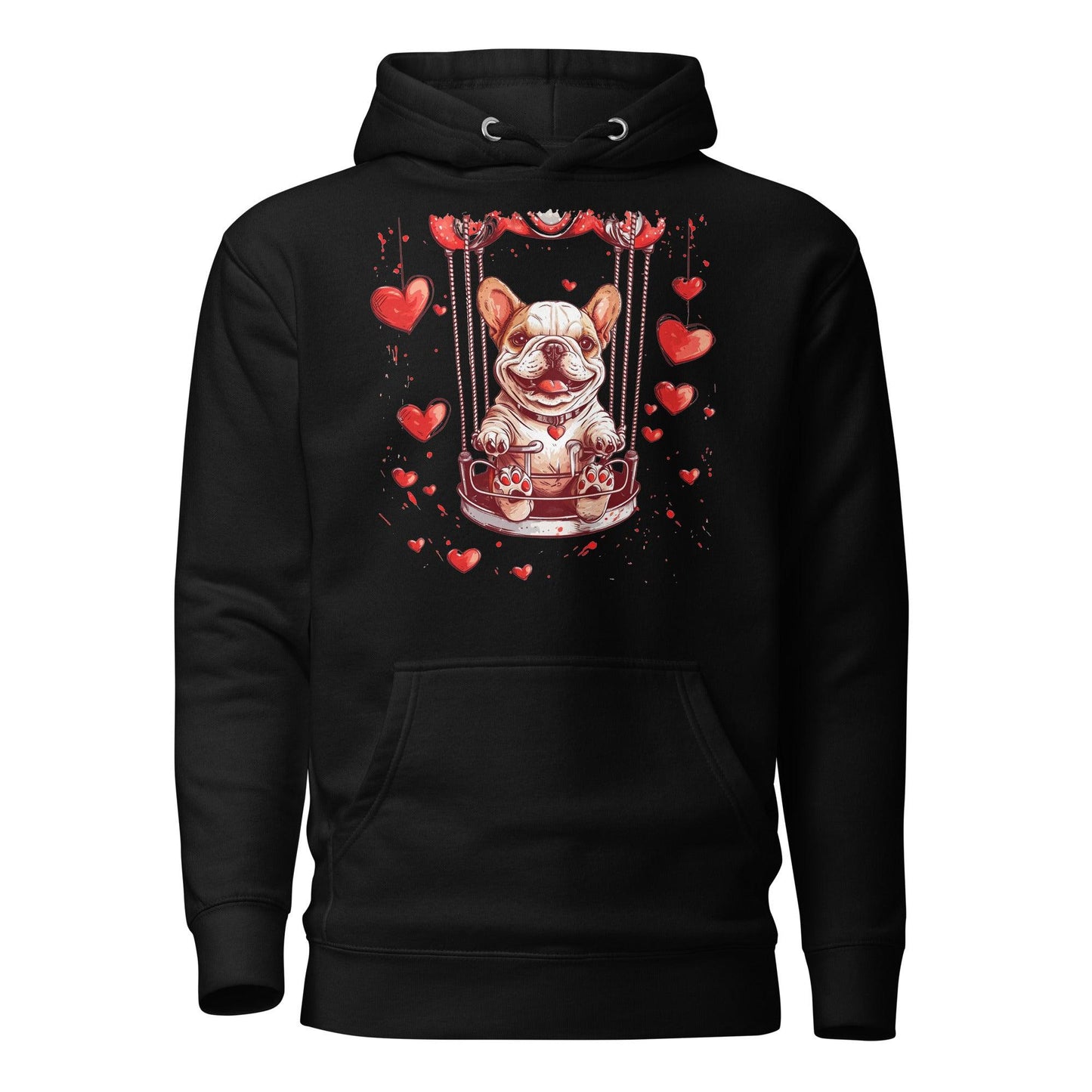 "Swinging Hearts" Unisex Hoodie - Frenchie Emporium