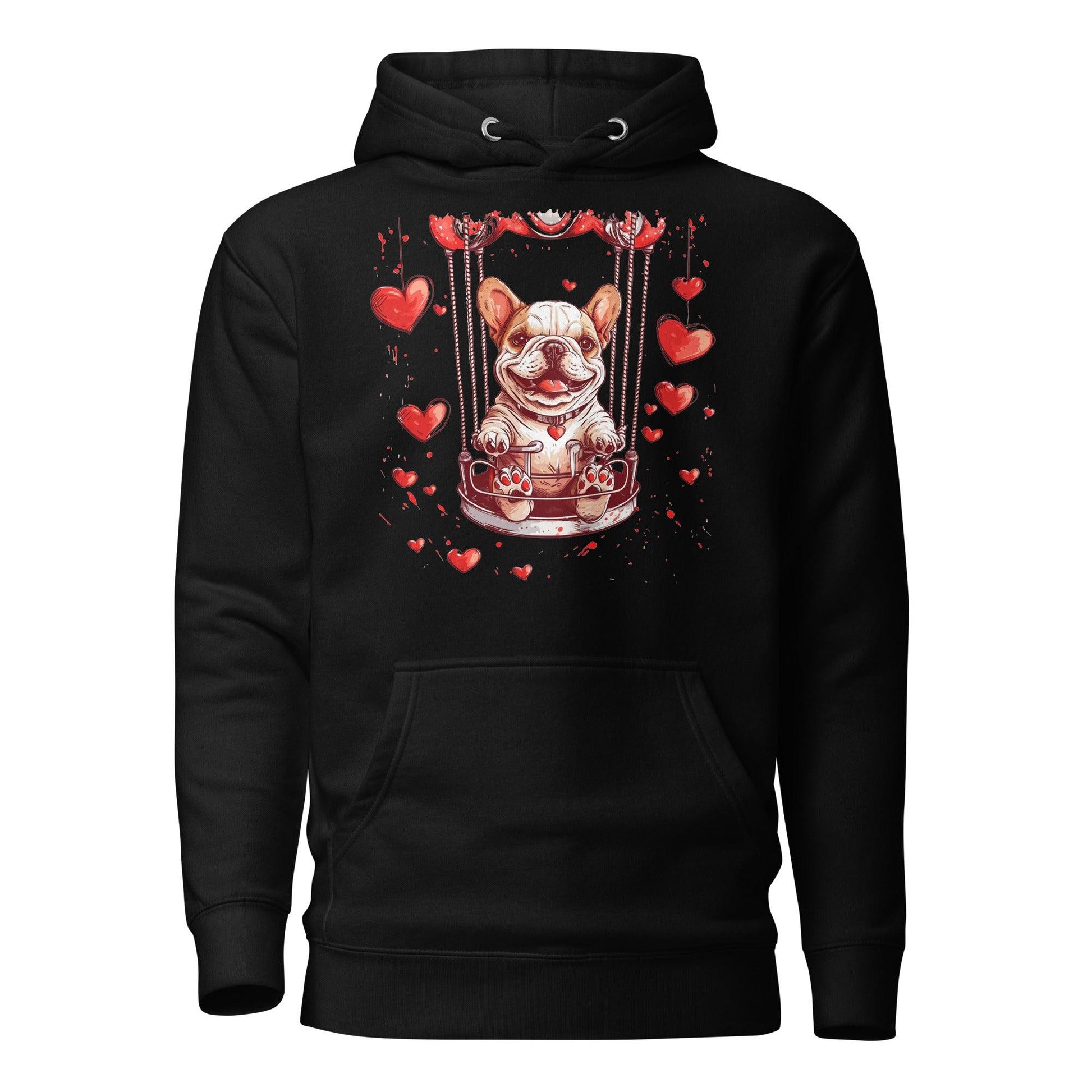 "Swinging Hearts" Unisex Hoodie - Frenchie Emporium