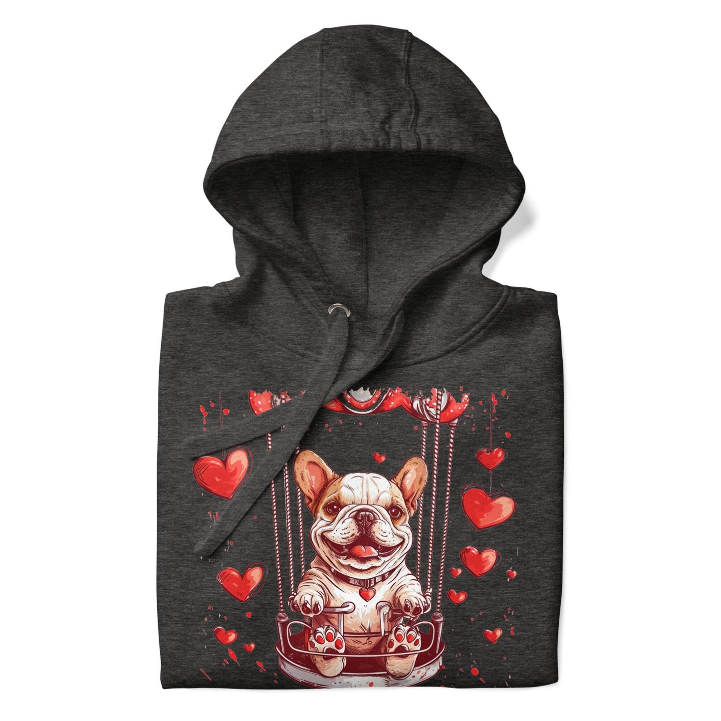 "Swinging Hearts" Unisex Hoodie - Frenchie Emporium