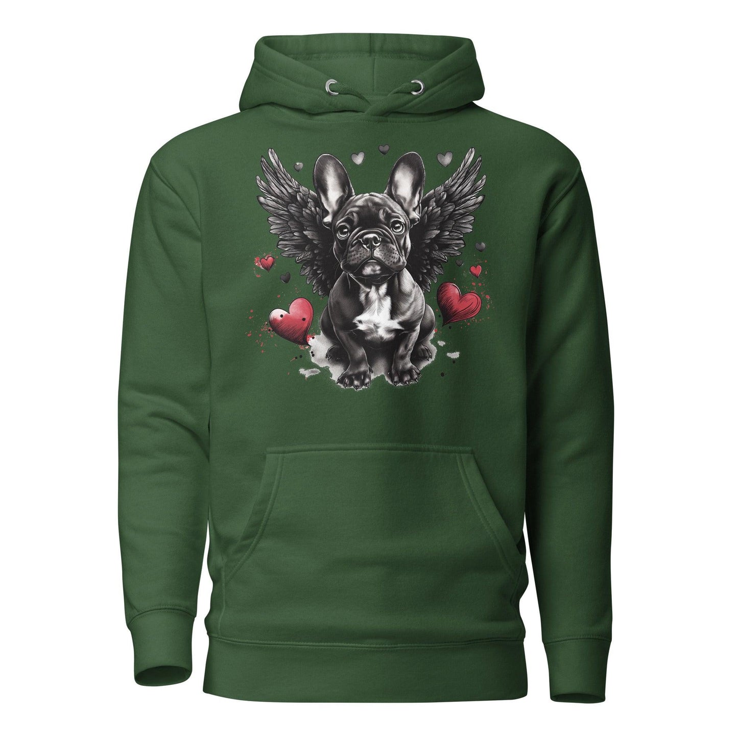 "Heavenly Hearts Frenchie" - Unisex Hoodie - Frenchie Emporium