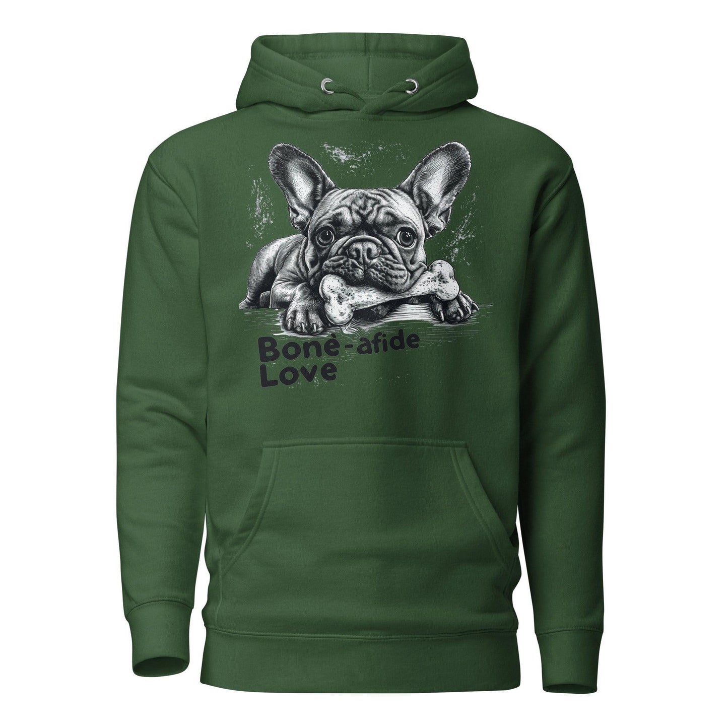 "Bone-afide Love" Unisex Hoodie - Frenchie Emporium