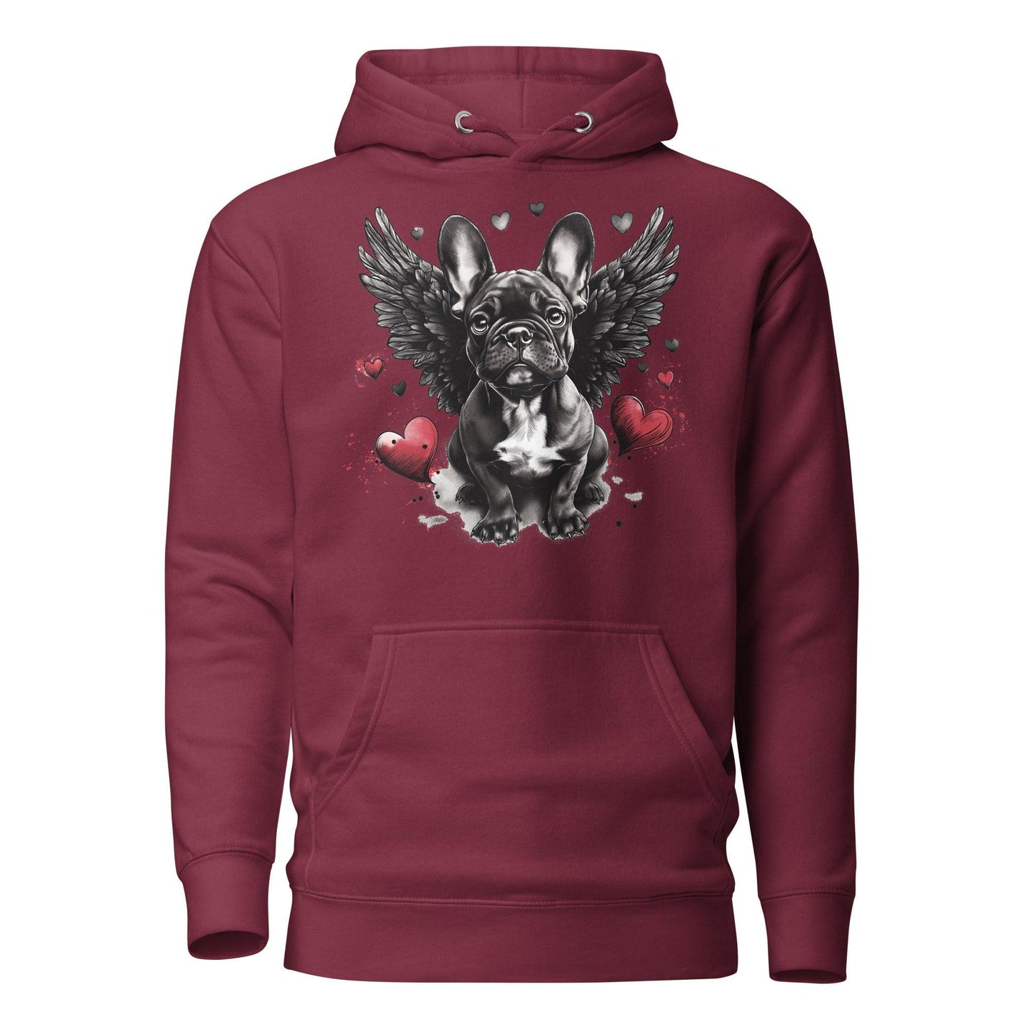 "Heavenly Hearts Frenchie" - Unisex Hoodie - Frenchie Emporium