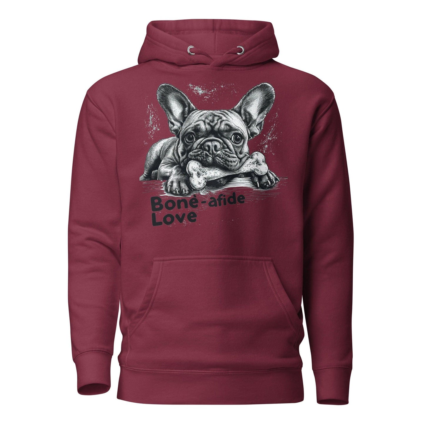 "Bone-afide Love" Unisex Hoodie - Frenchie Emporium