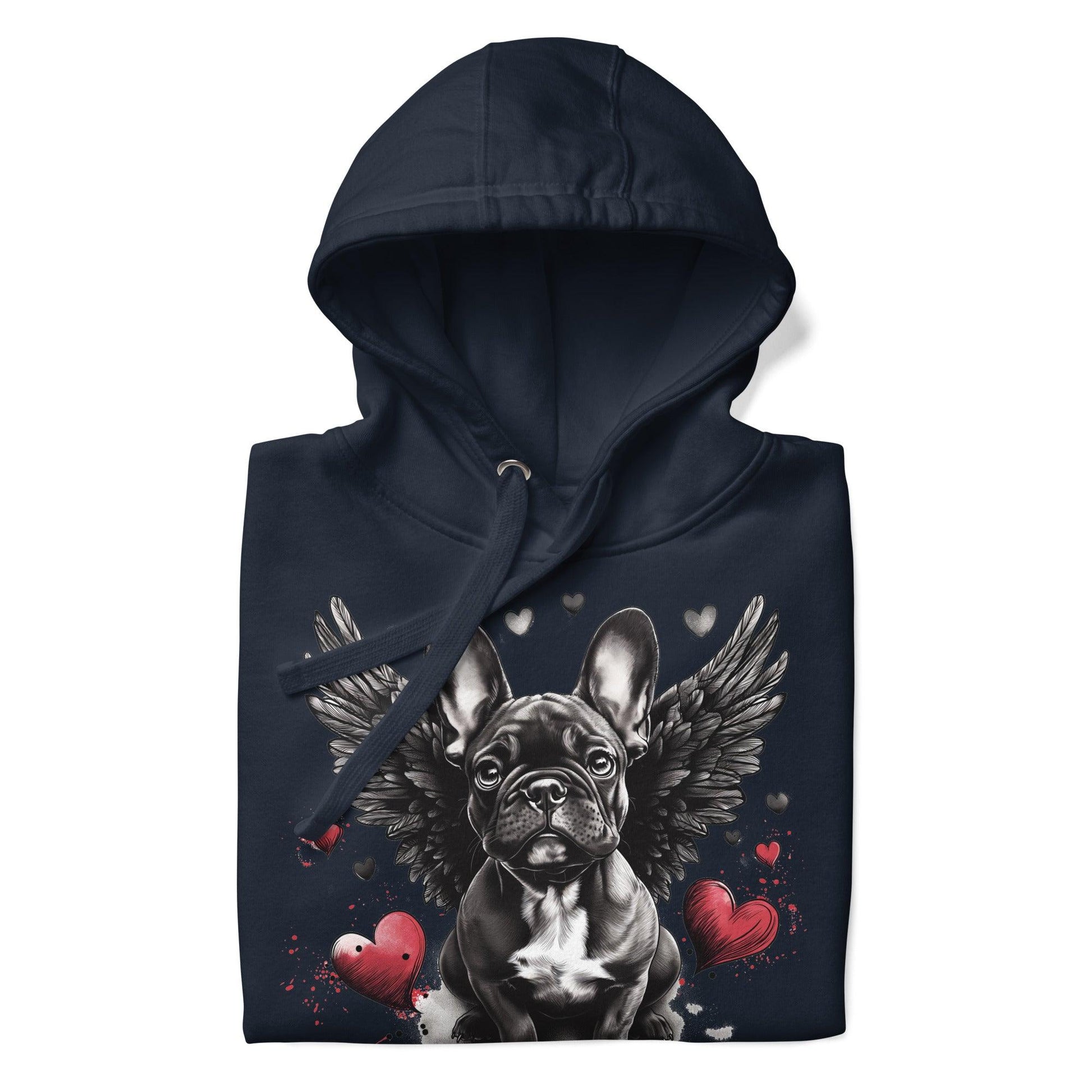 "Heavenly Hearts Frenchie" - Unisex Hoodie - Frenchie Emporium