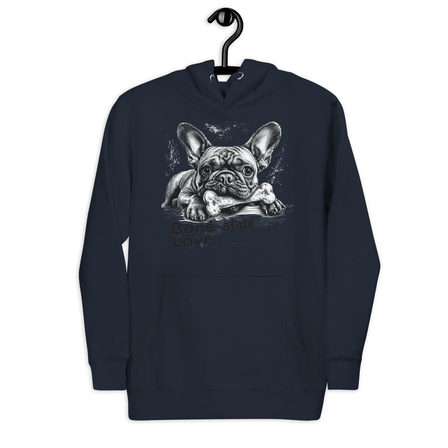 "Bone-afide Love" Unisex Hoodie - Frenchie Emporium