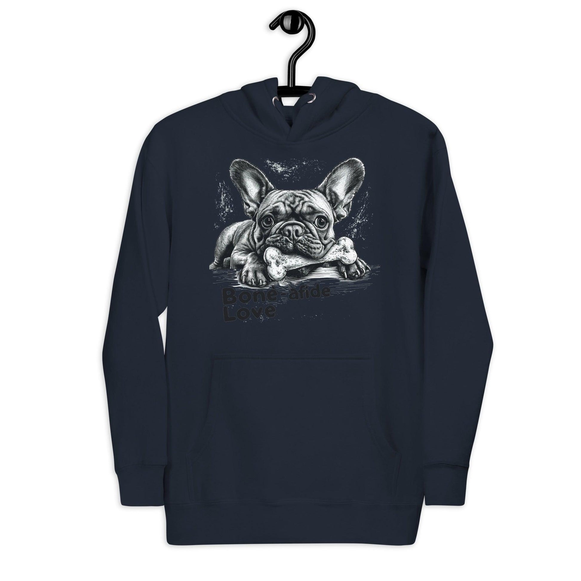 "Bone-afide Love" Unisex Hoodie - Frenchie Emporium