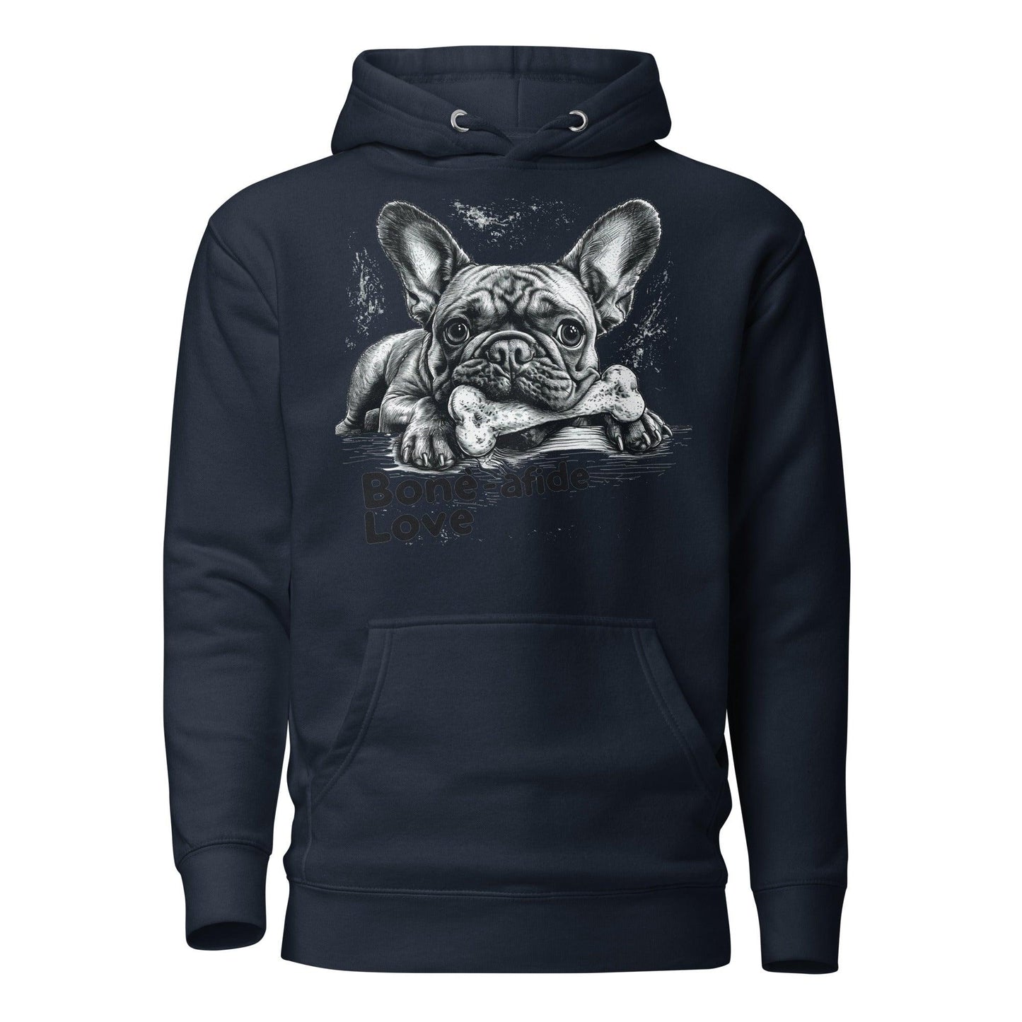 "Bone-afide Love" Unisex Hoodie - Frenchie Emporium