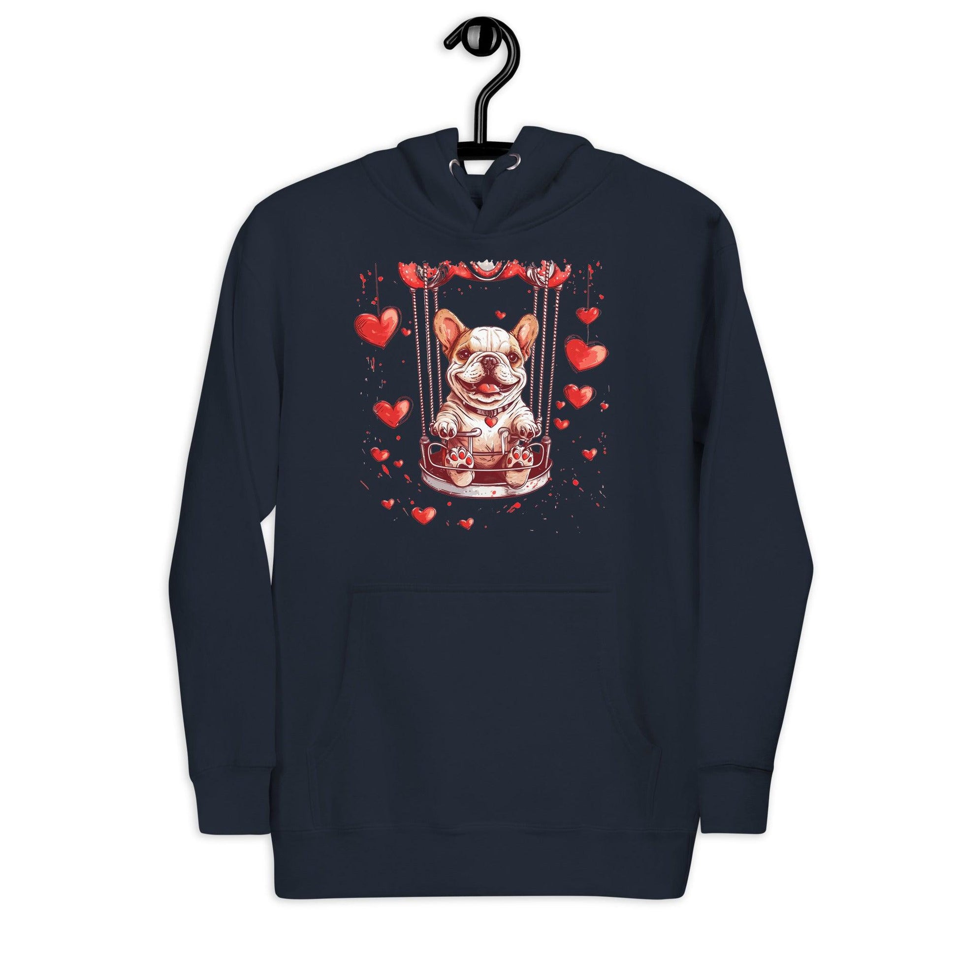 "Swinging Hearts" Unisex Hoodie - Frenchie Emporium