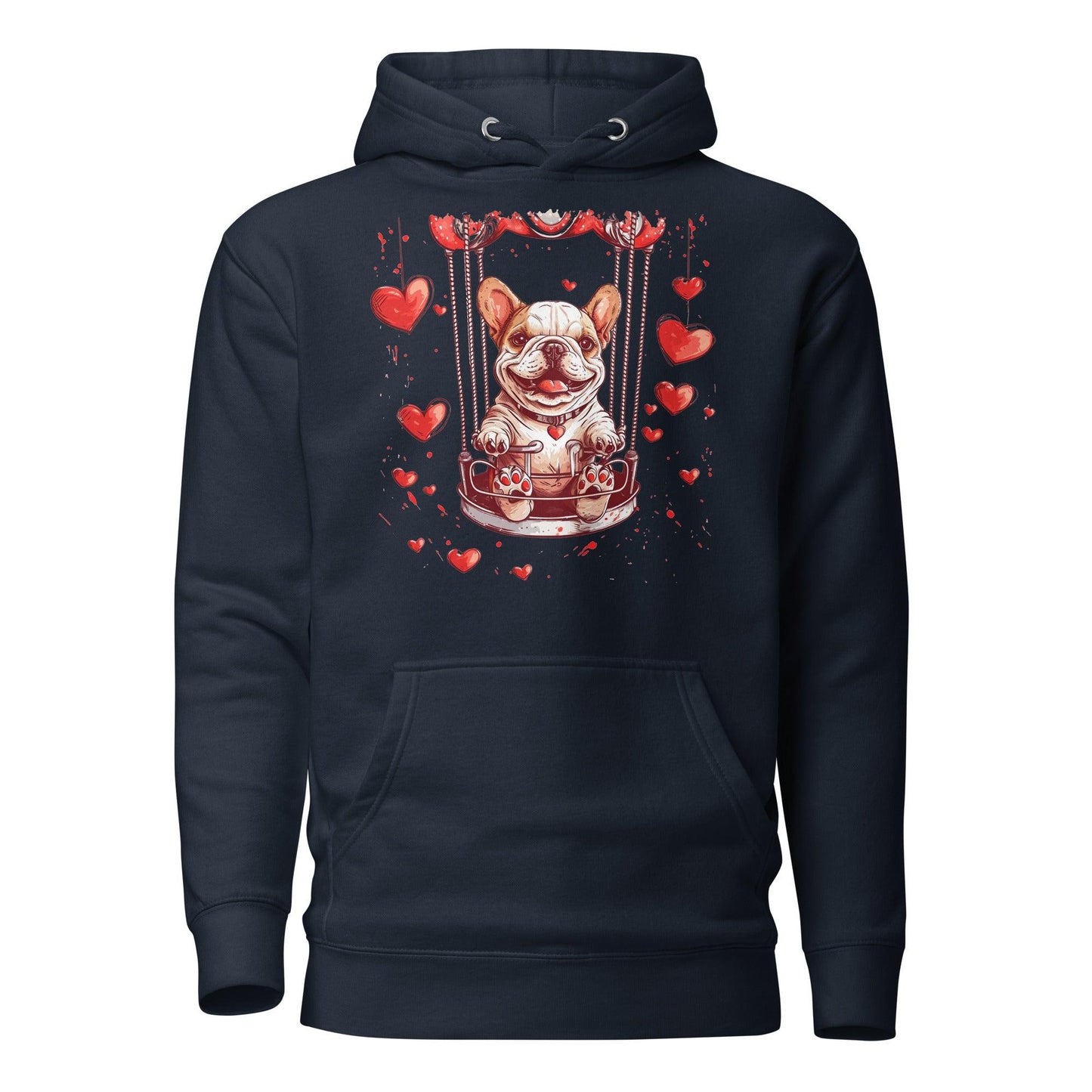 "Swinging Hearts" Unisex Hoodie - Frenchie Emporium